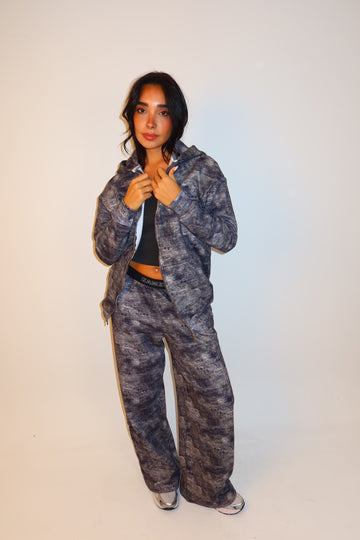 Oversized Zip Up Jacket Ash