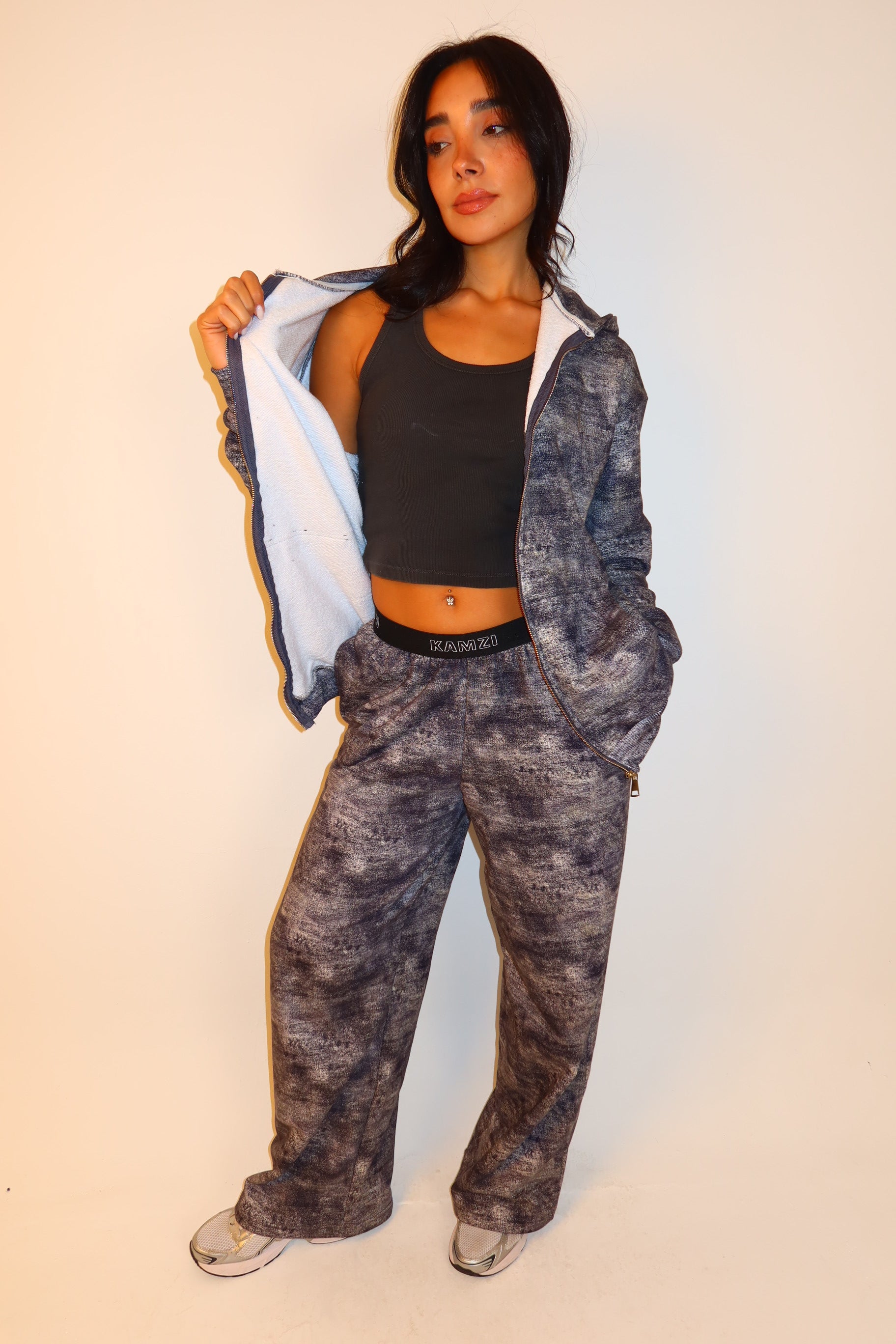 Oversized Zip Up Jacket Ash