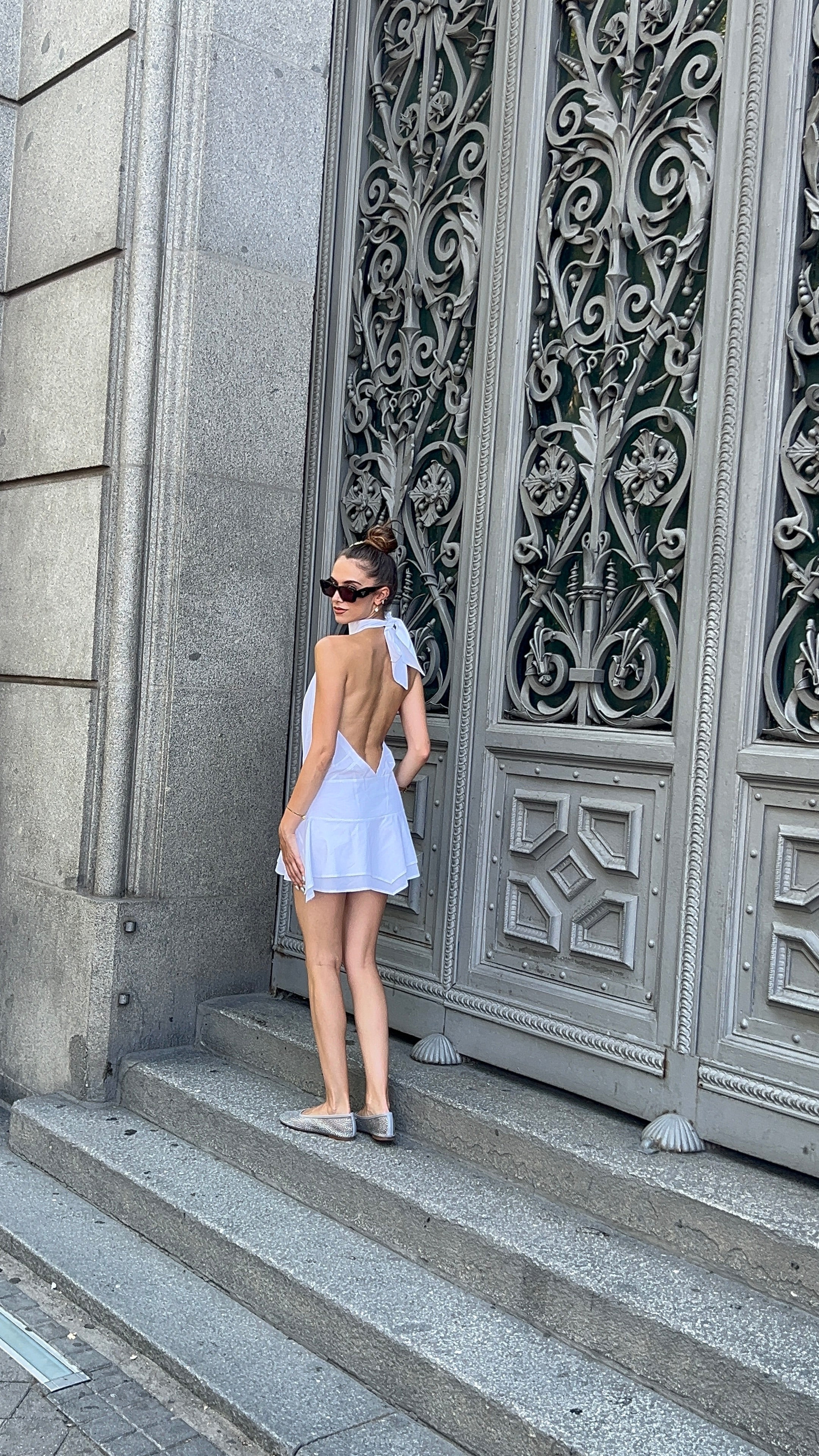 White Ruffle Dress