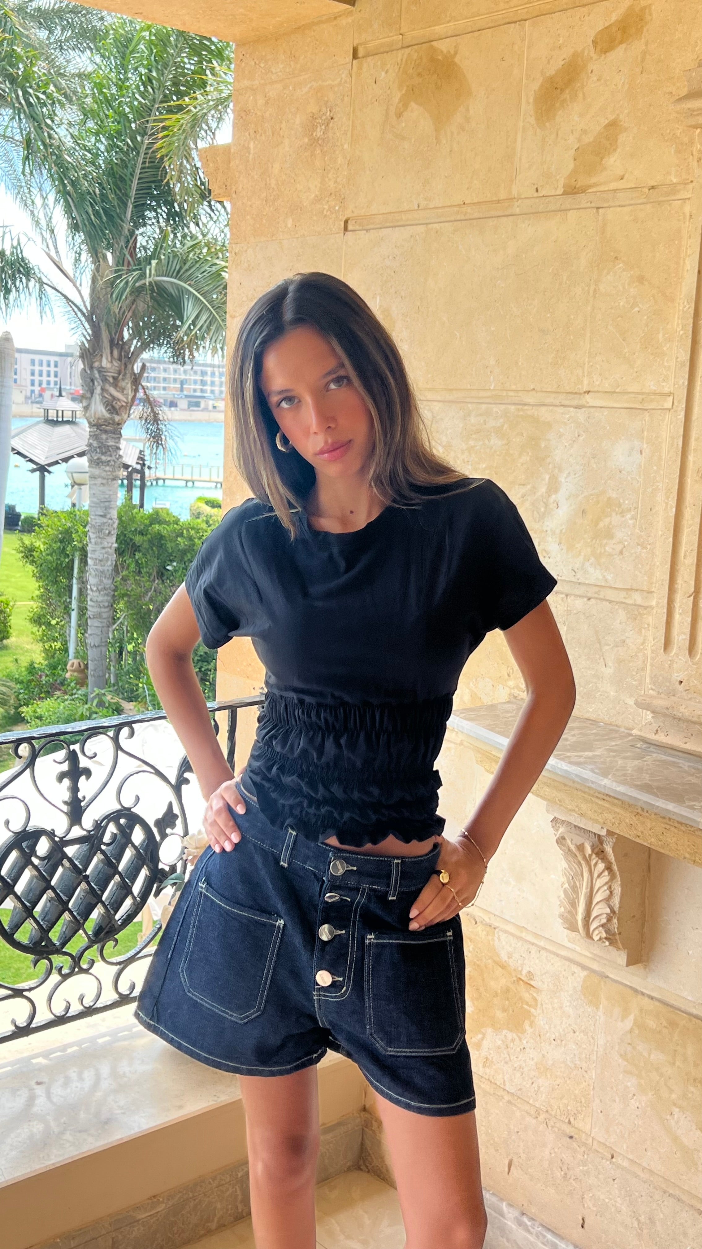 Shirred Waist Top
