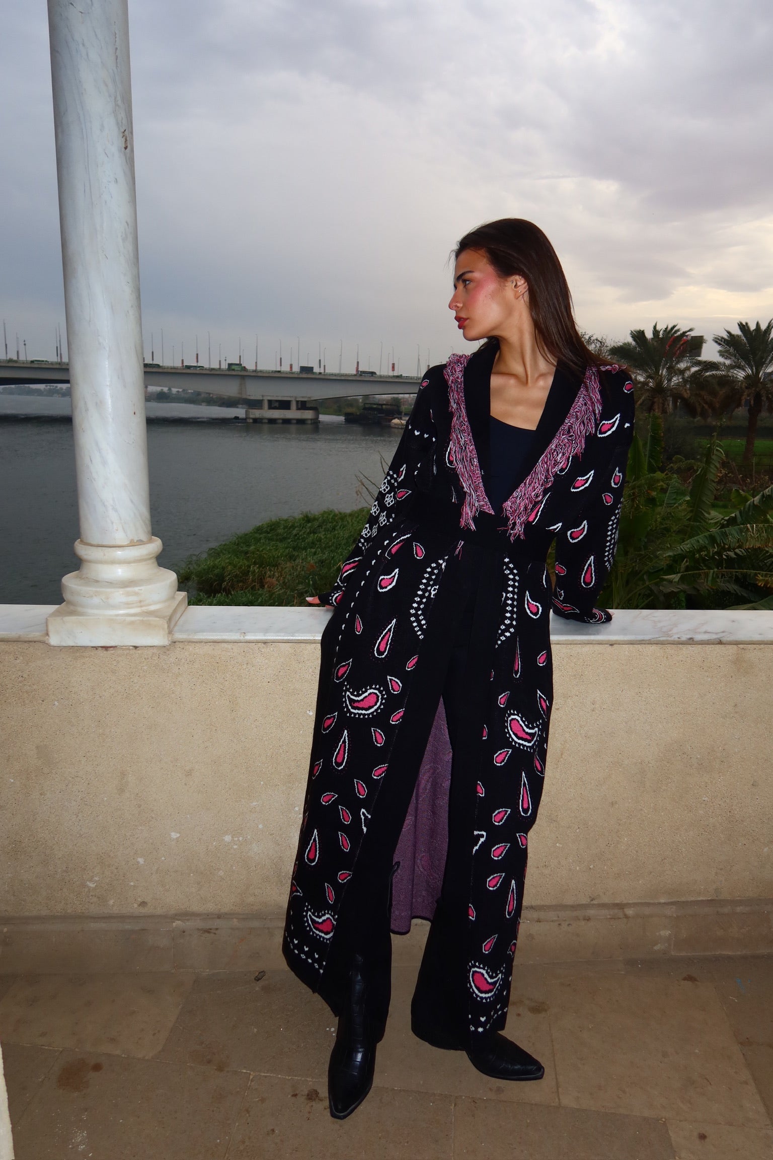 Black Statement Knit Cardigan