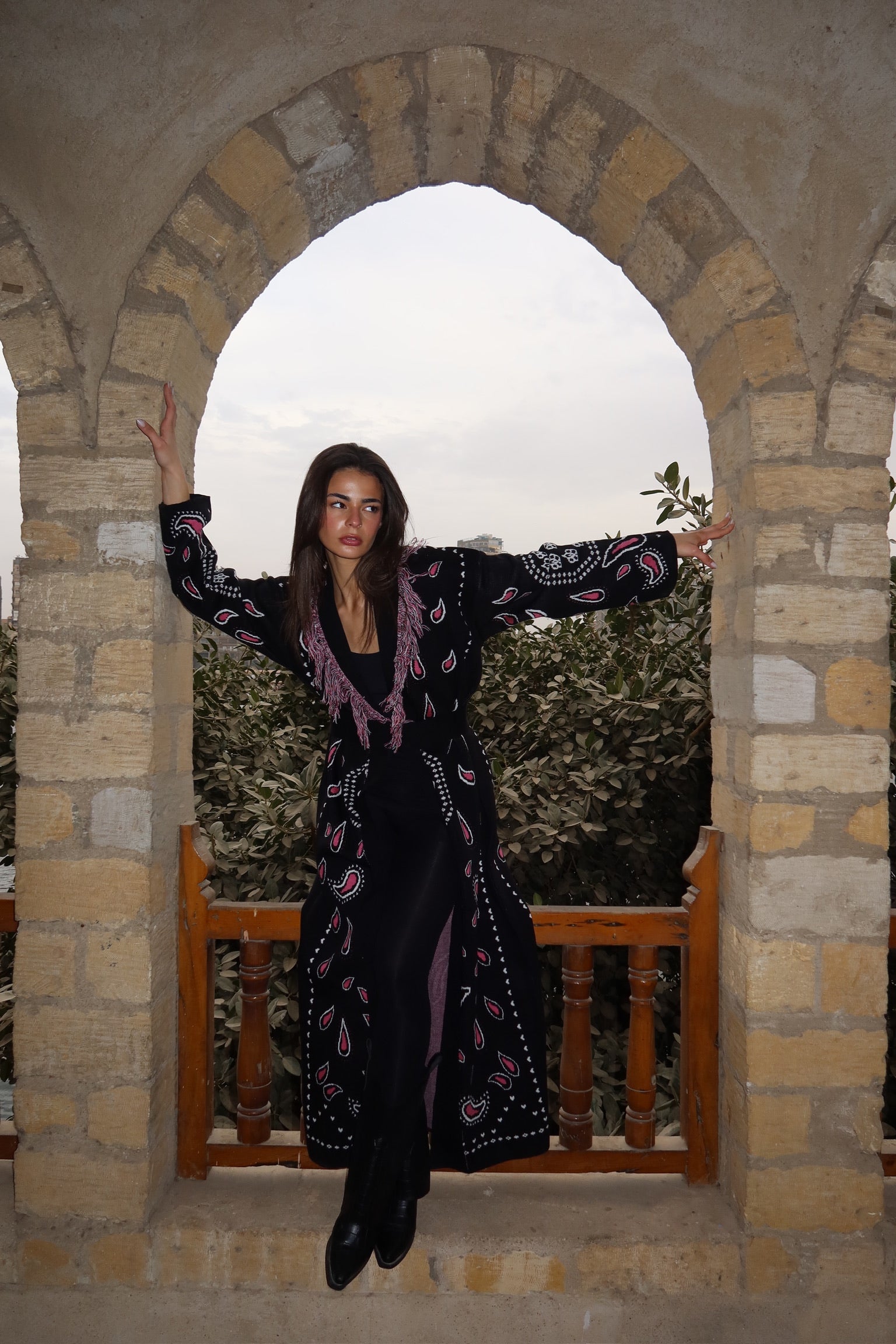 Black Statement Knit Cardigan