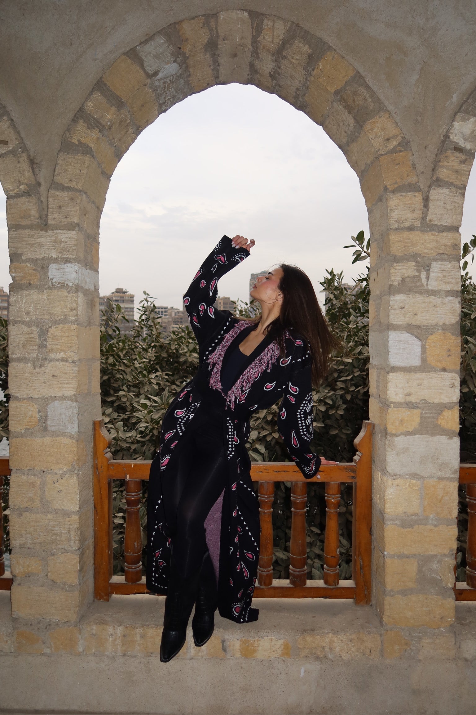 Black Statement Knit Cardigan