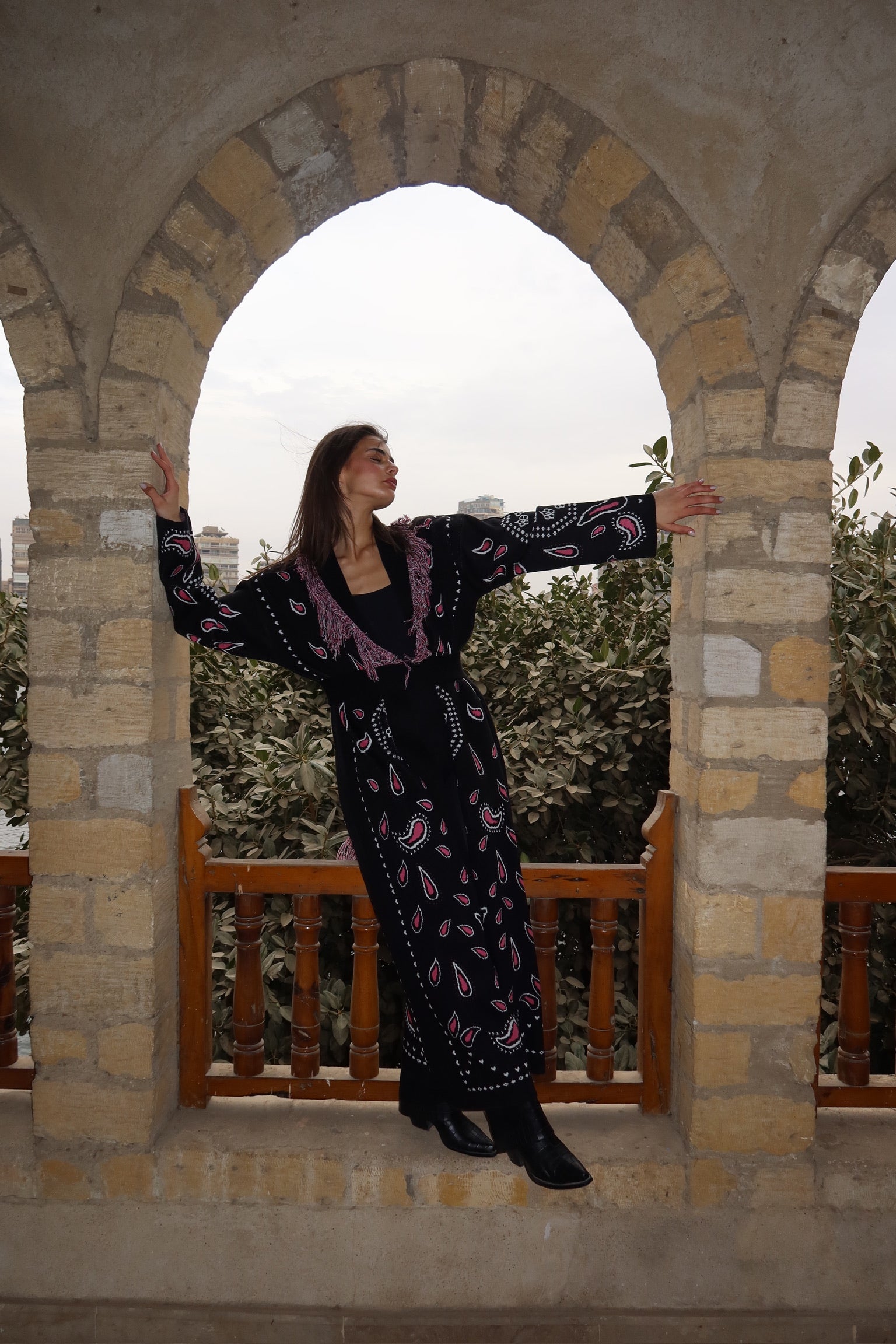 Black Statement Knit Cardigan