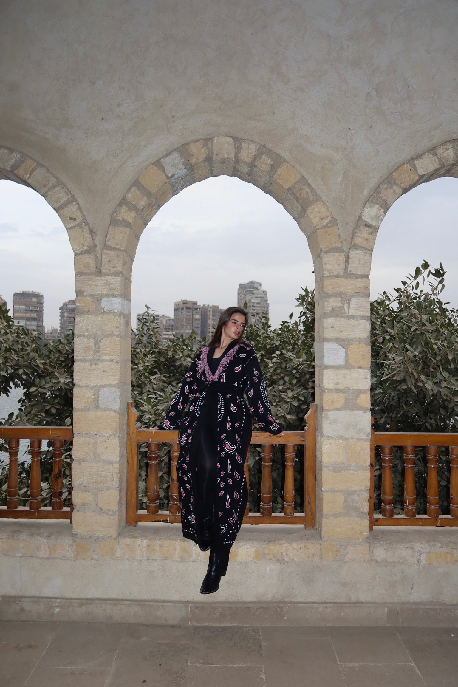 Black Statement Knit Cardigan