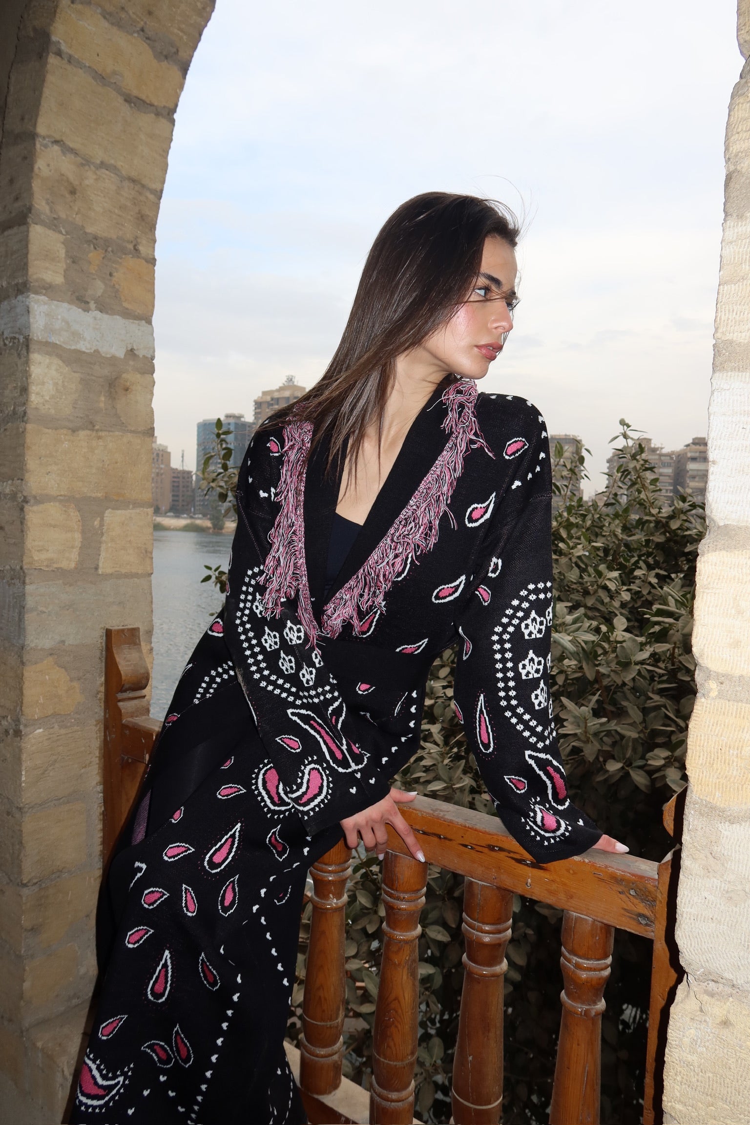 Black Statement Knit Cardigan