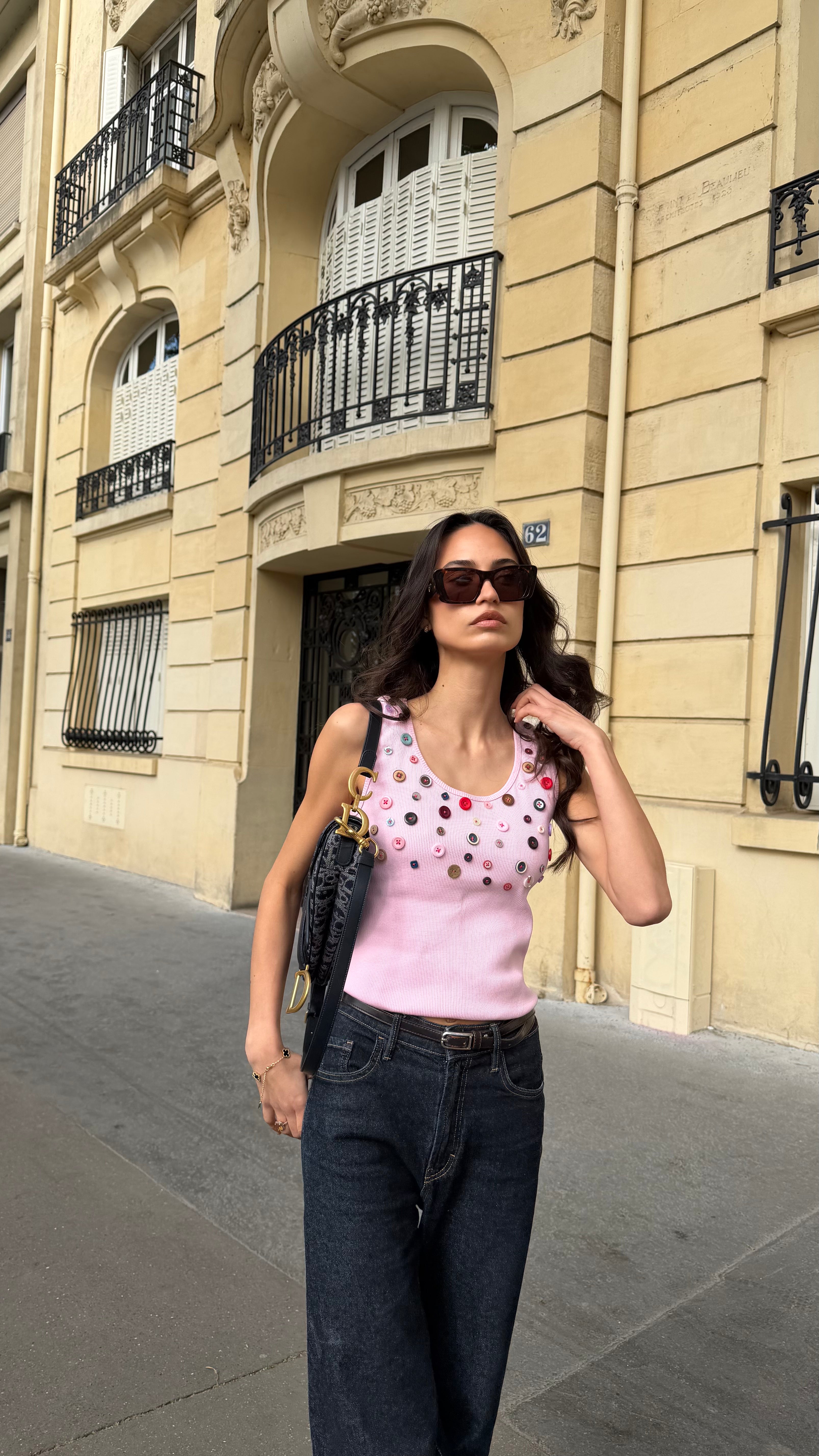 Button Embellished Top