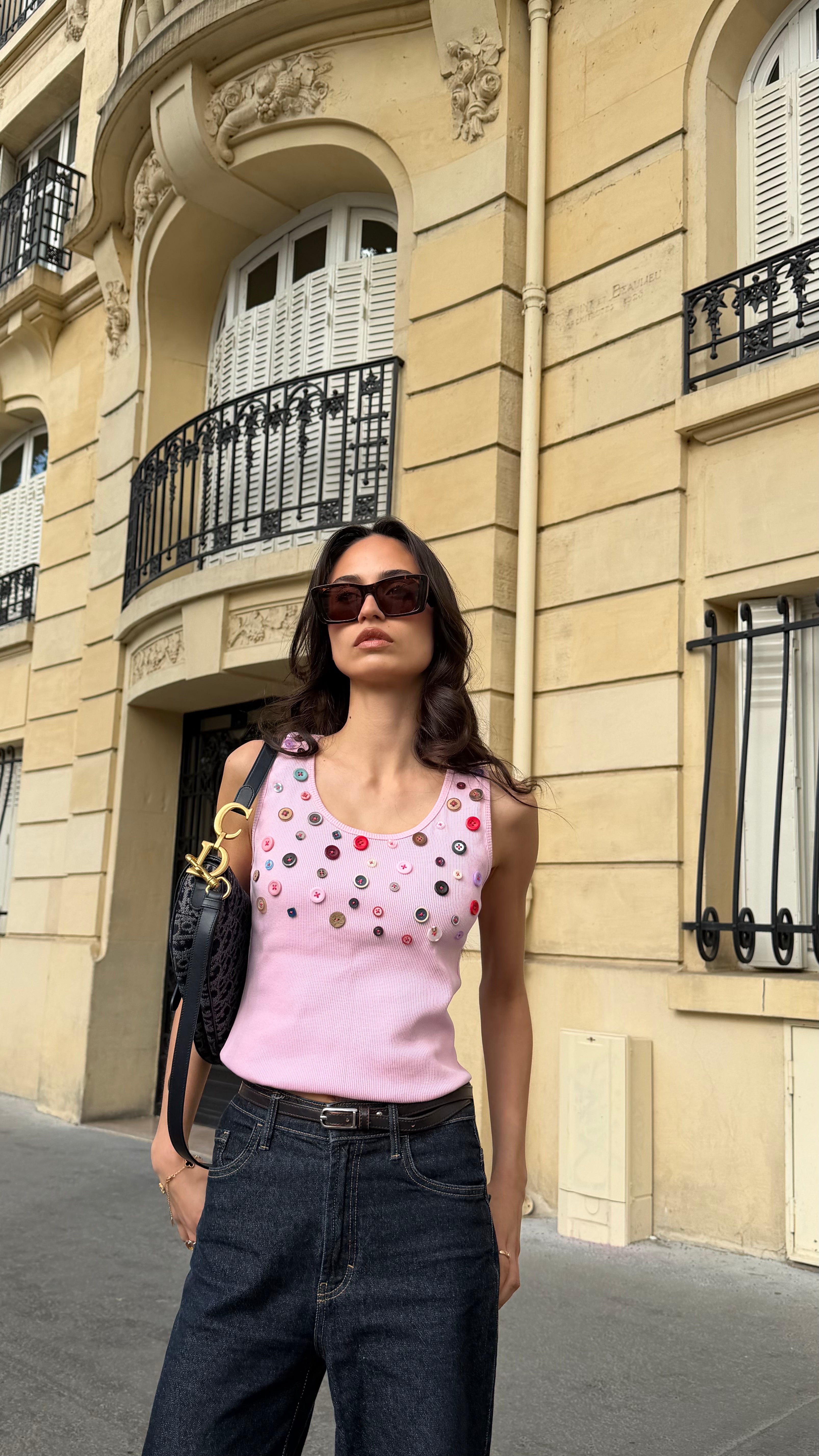 Button Embellished Top