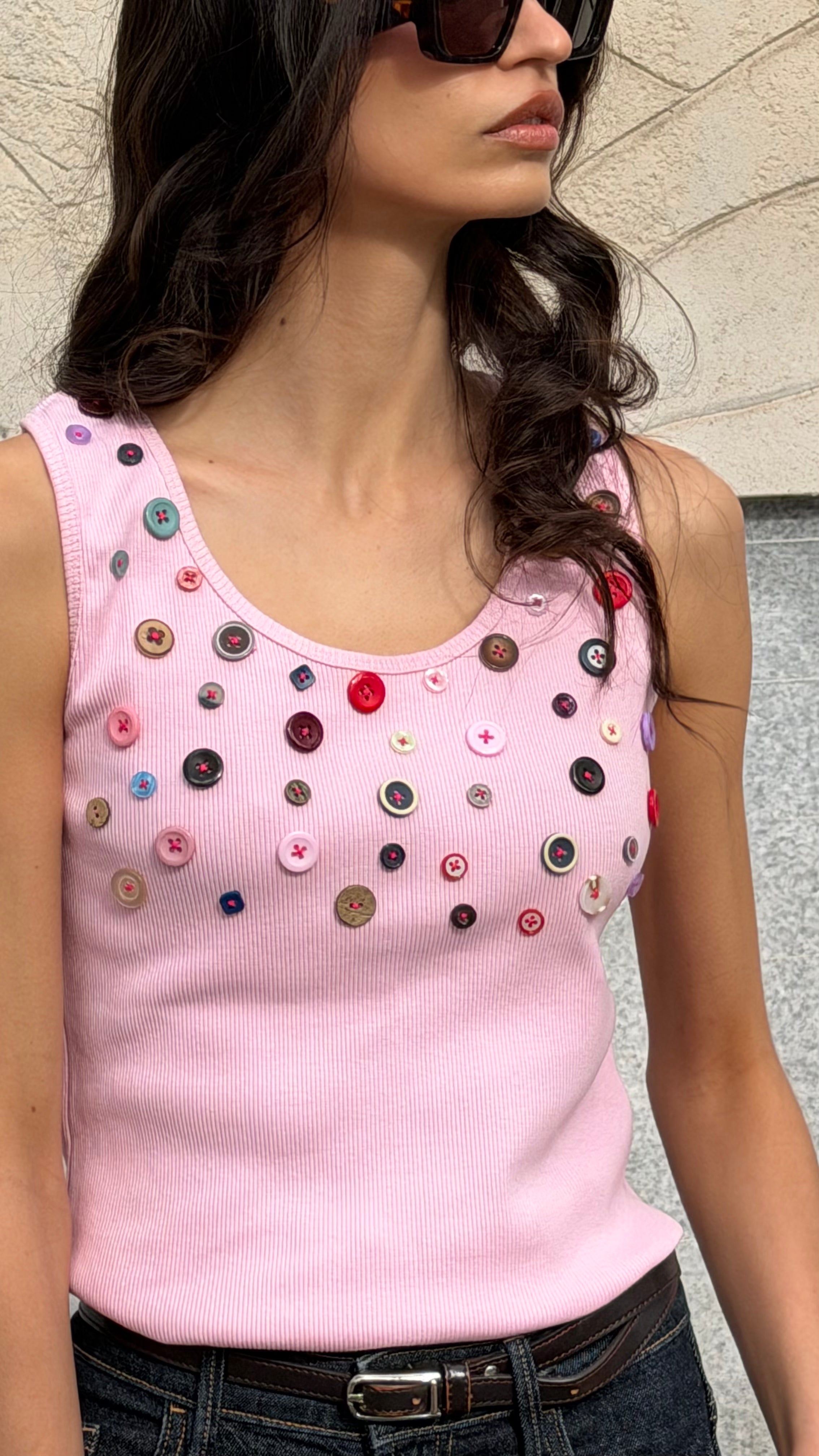Button Embellished Top