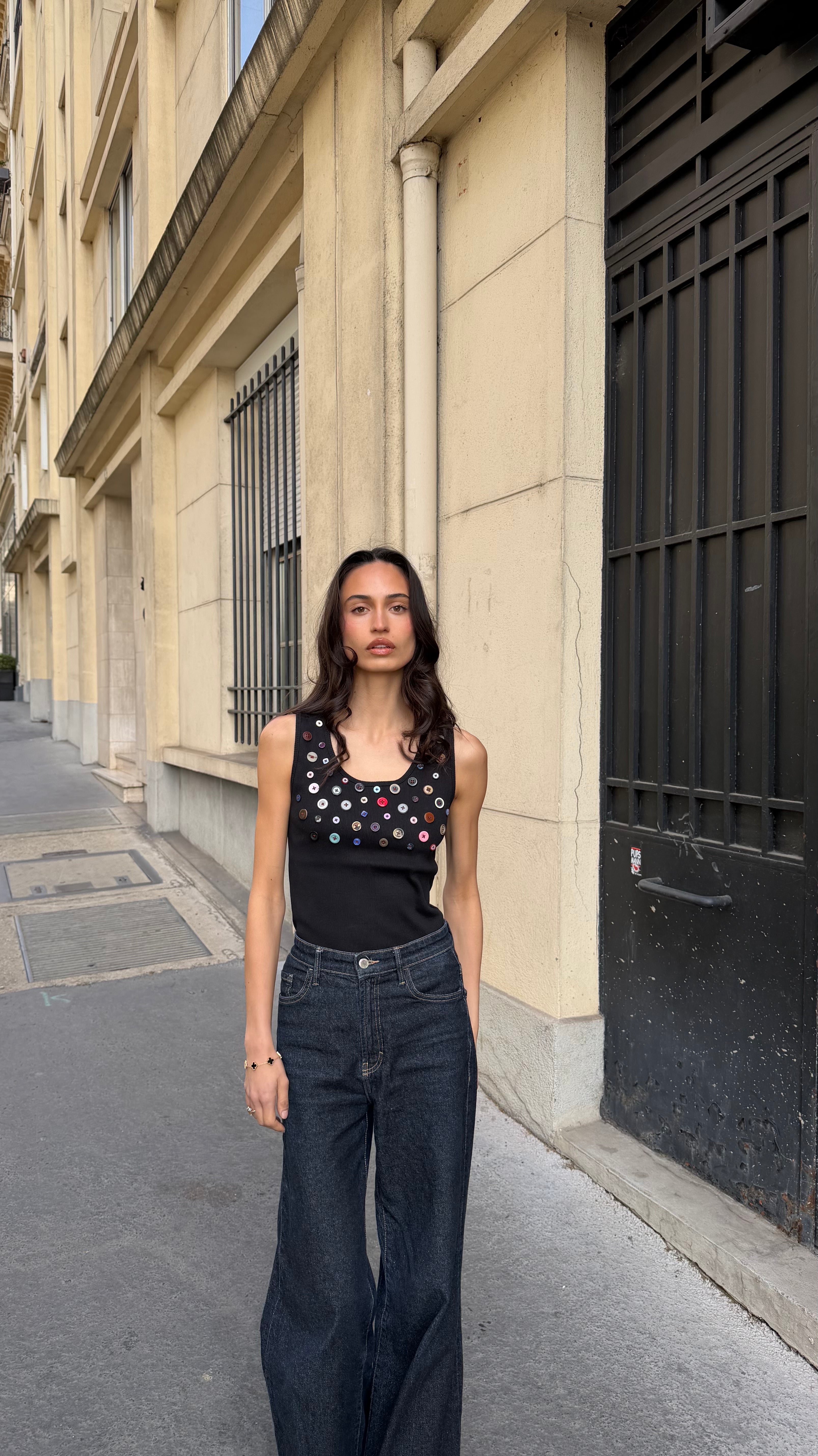 Button Embellished Top