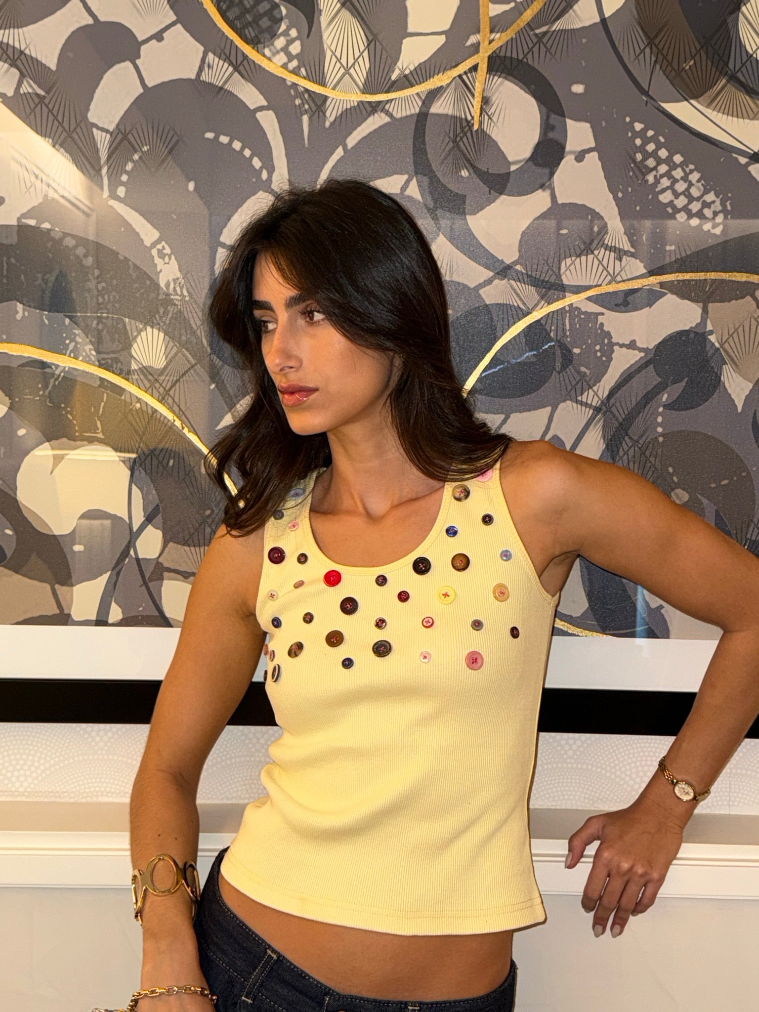 Button Embellished Top