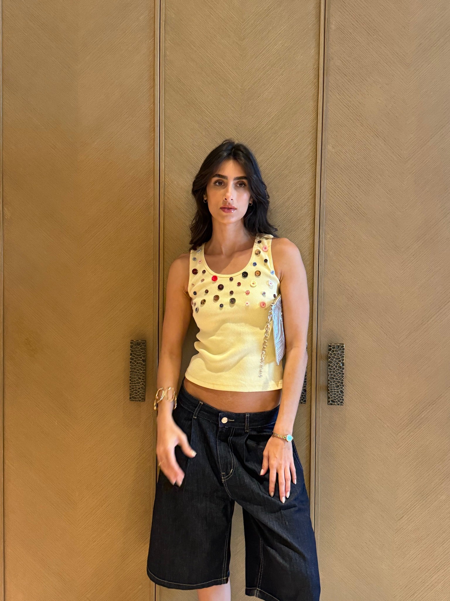 Button Embellished Top