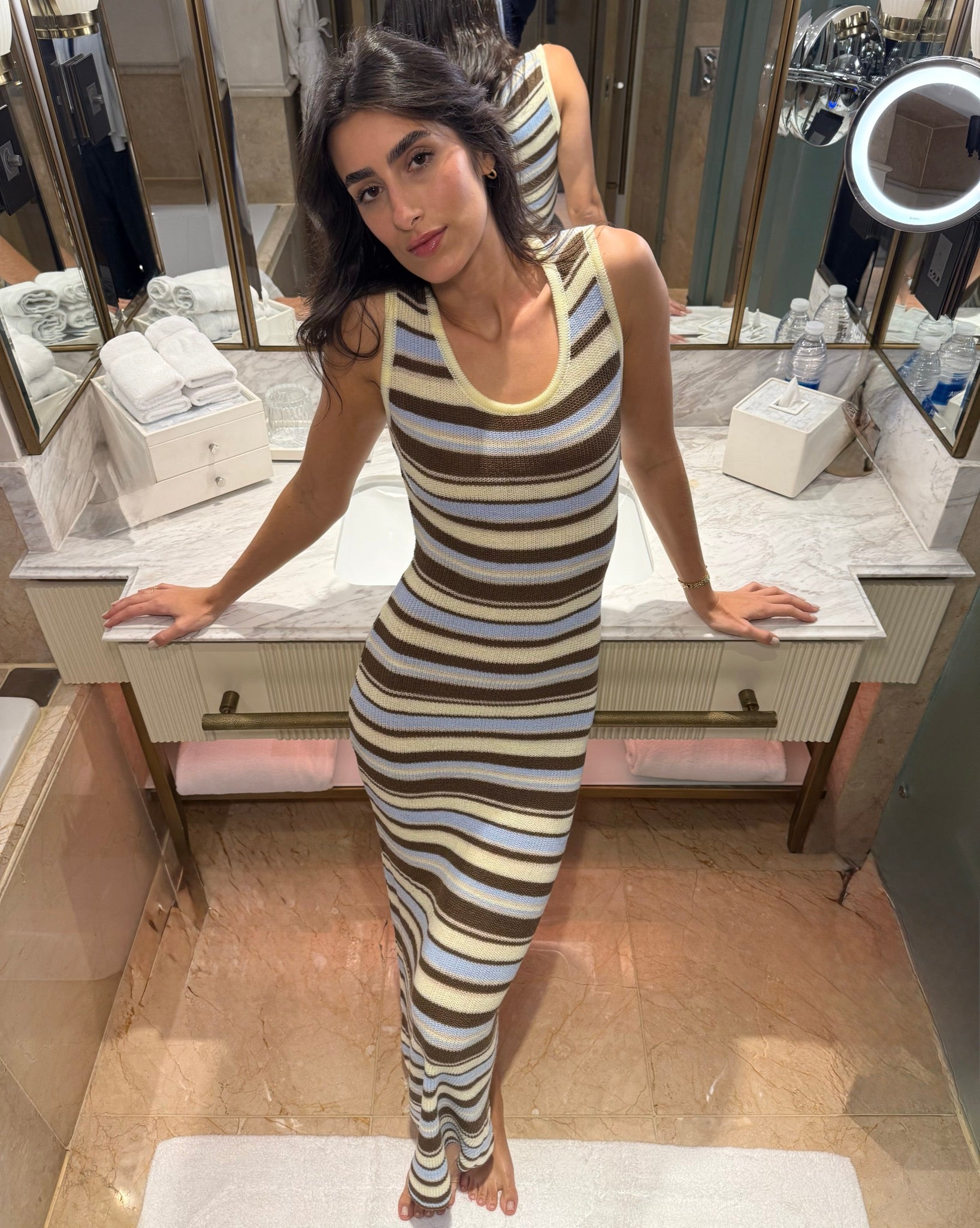 Toffee Stripe Dress