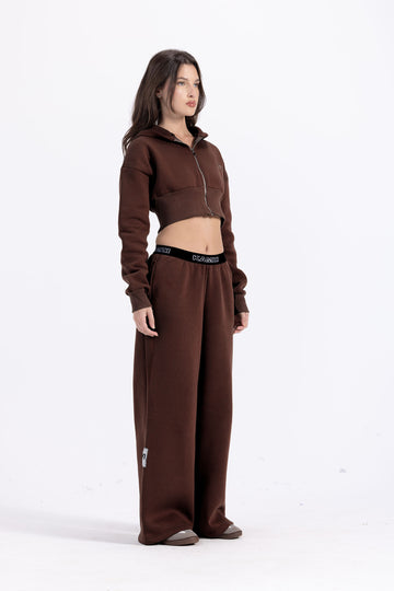 kamzi deep chocolate wide leg