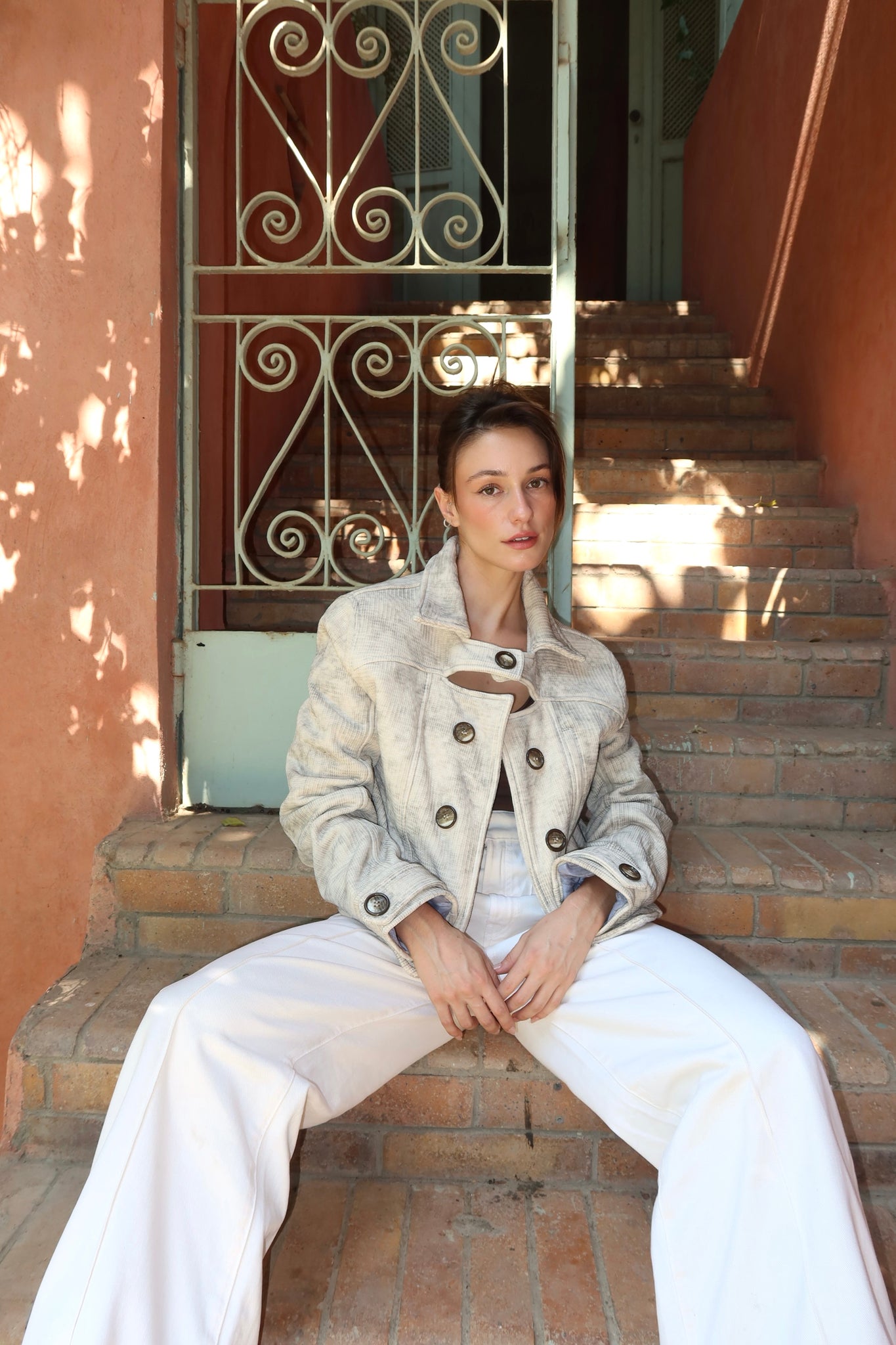 Leopard Pattern Cropped Jacket