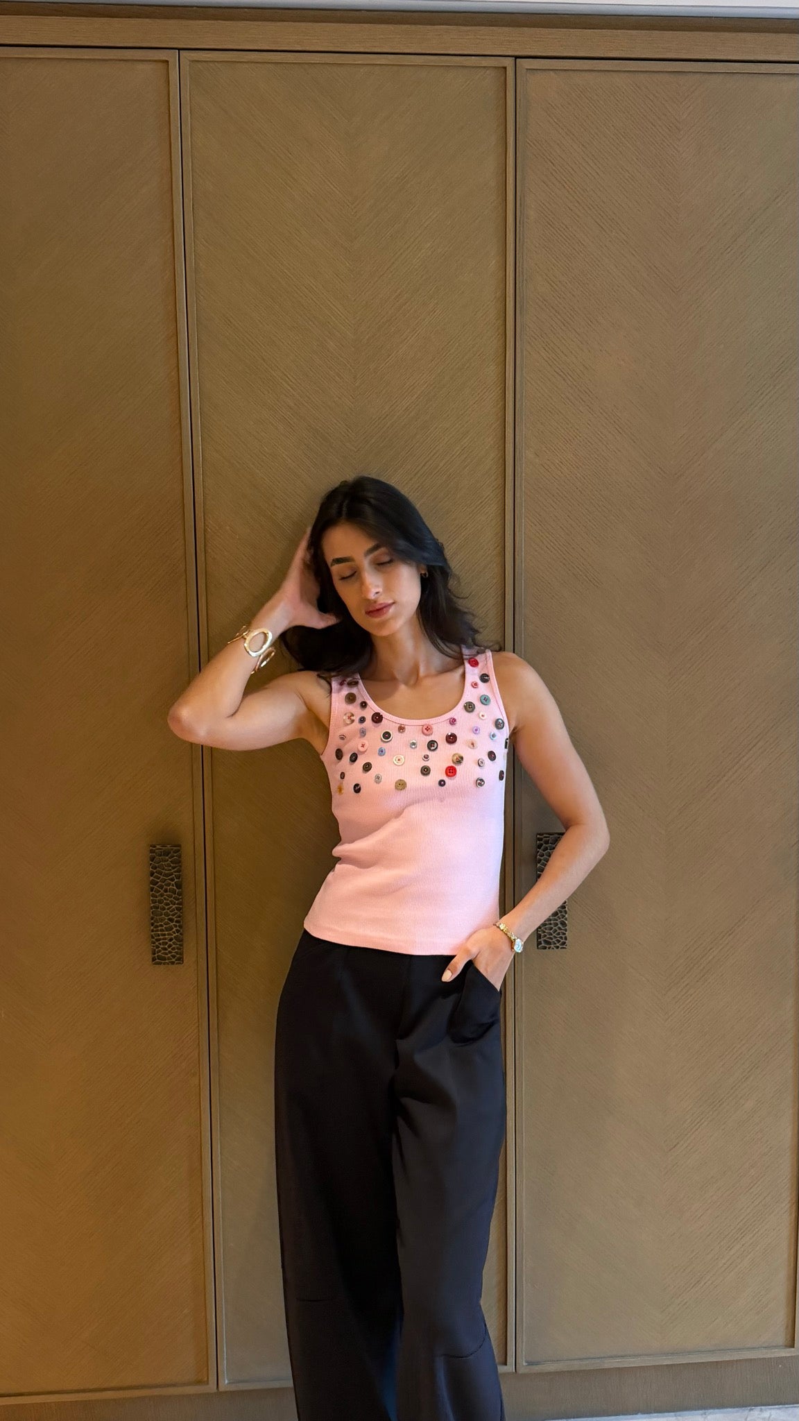 Button Embellished Top