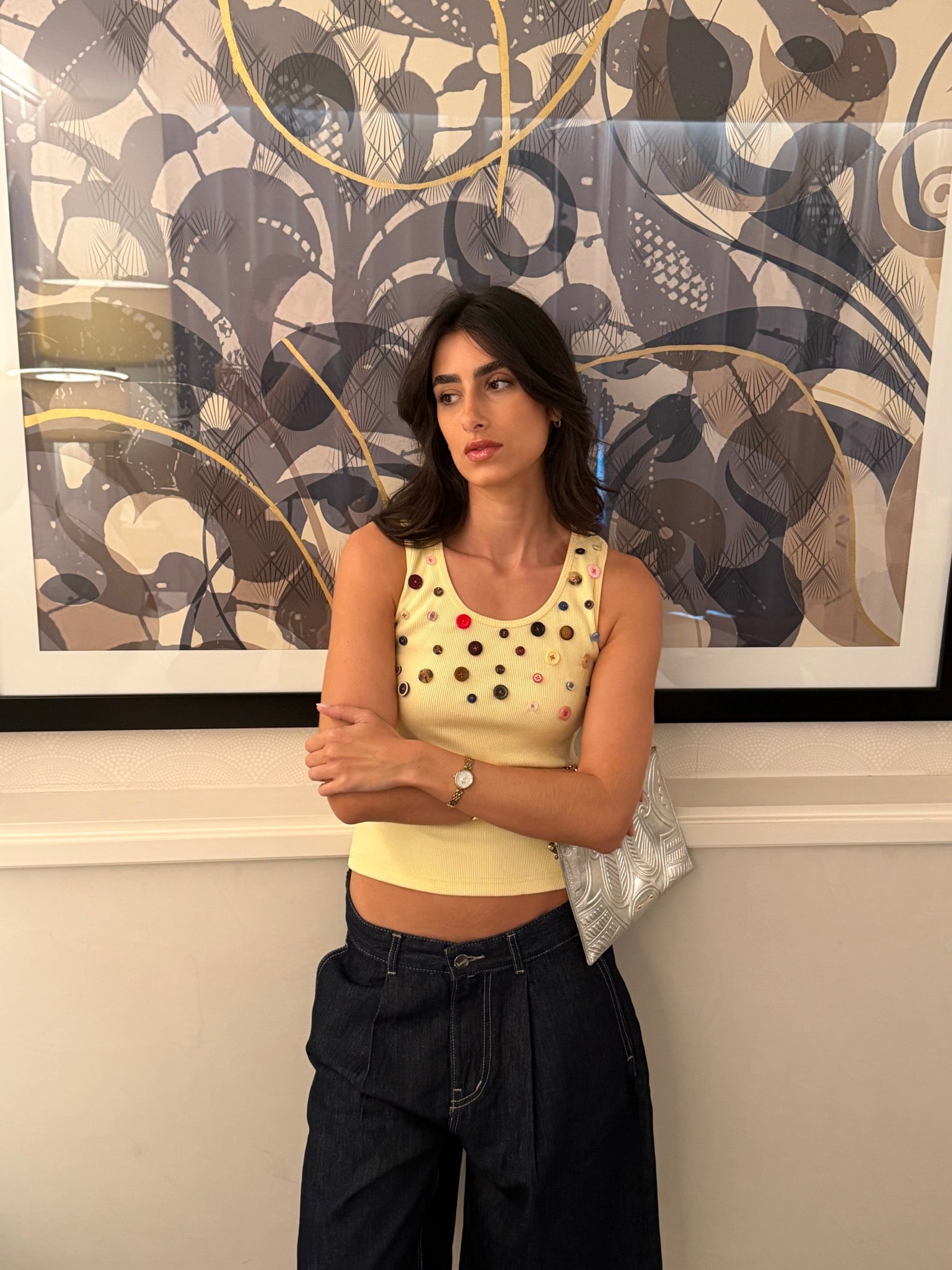 Button Embellished Top