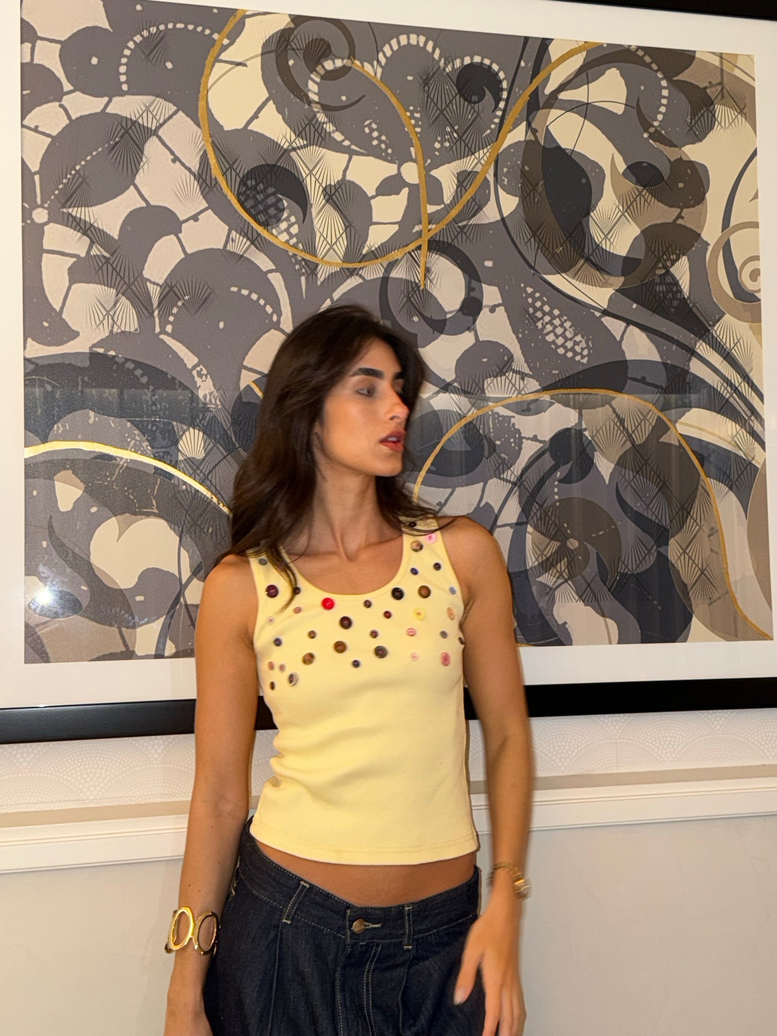 Button Embellished Top