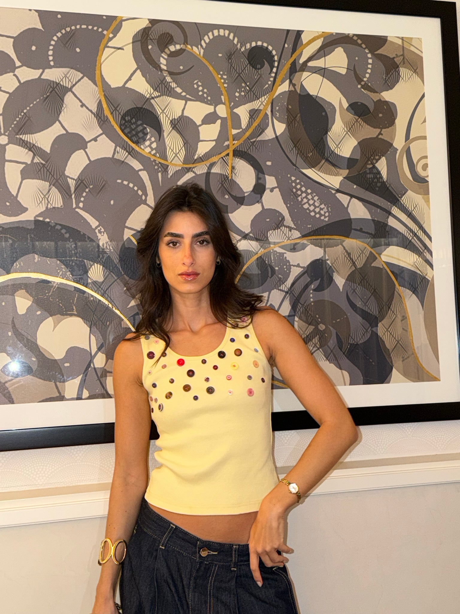Button Embellished Top
