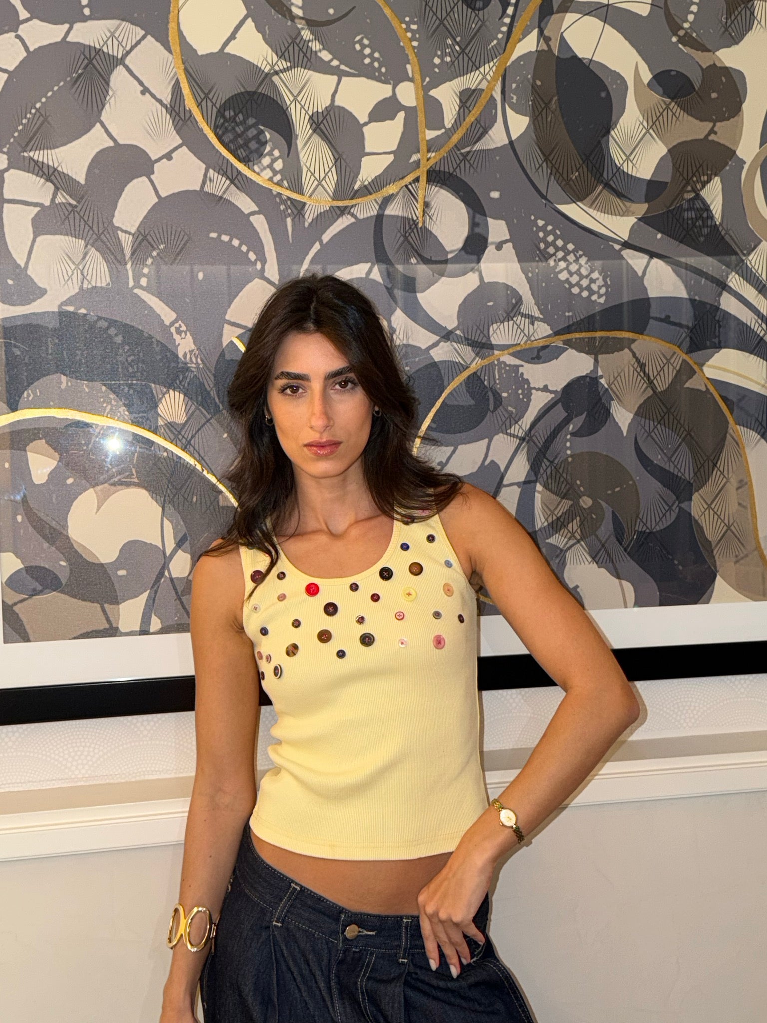 Button Embellished Top