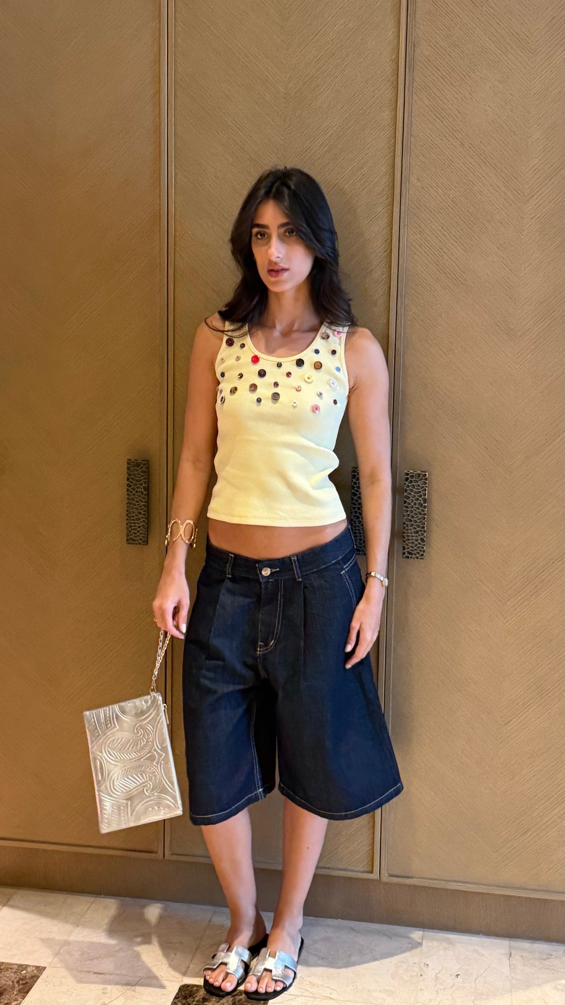 Button Embellished Top