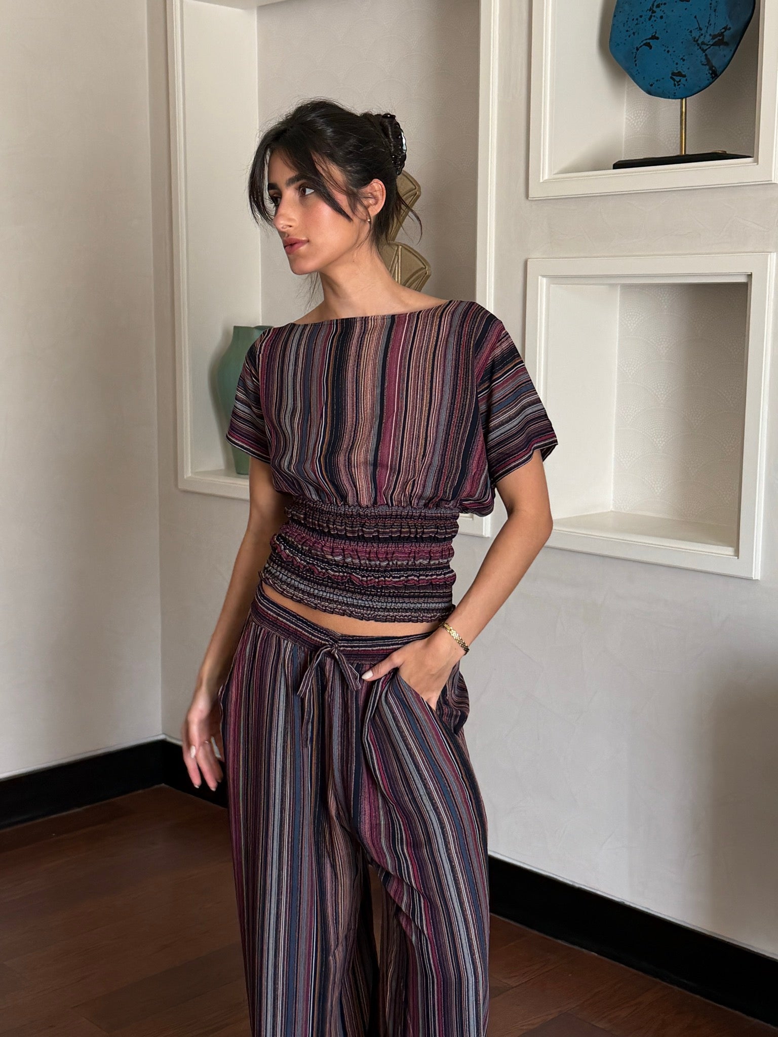 On The Go Striped Pants