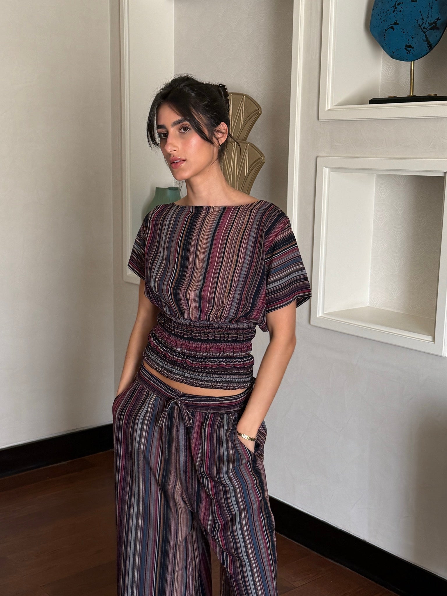 On The Go Striped Pants