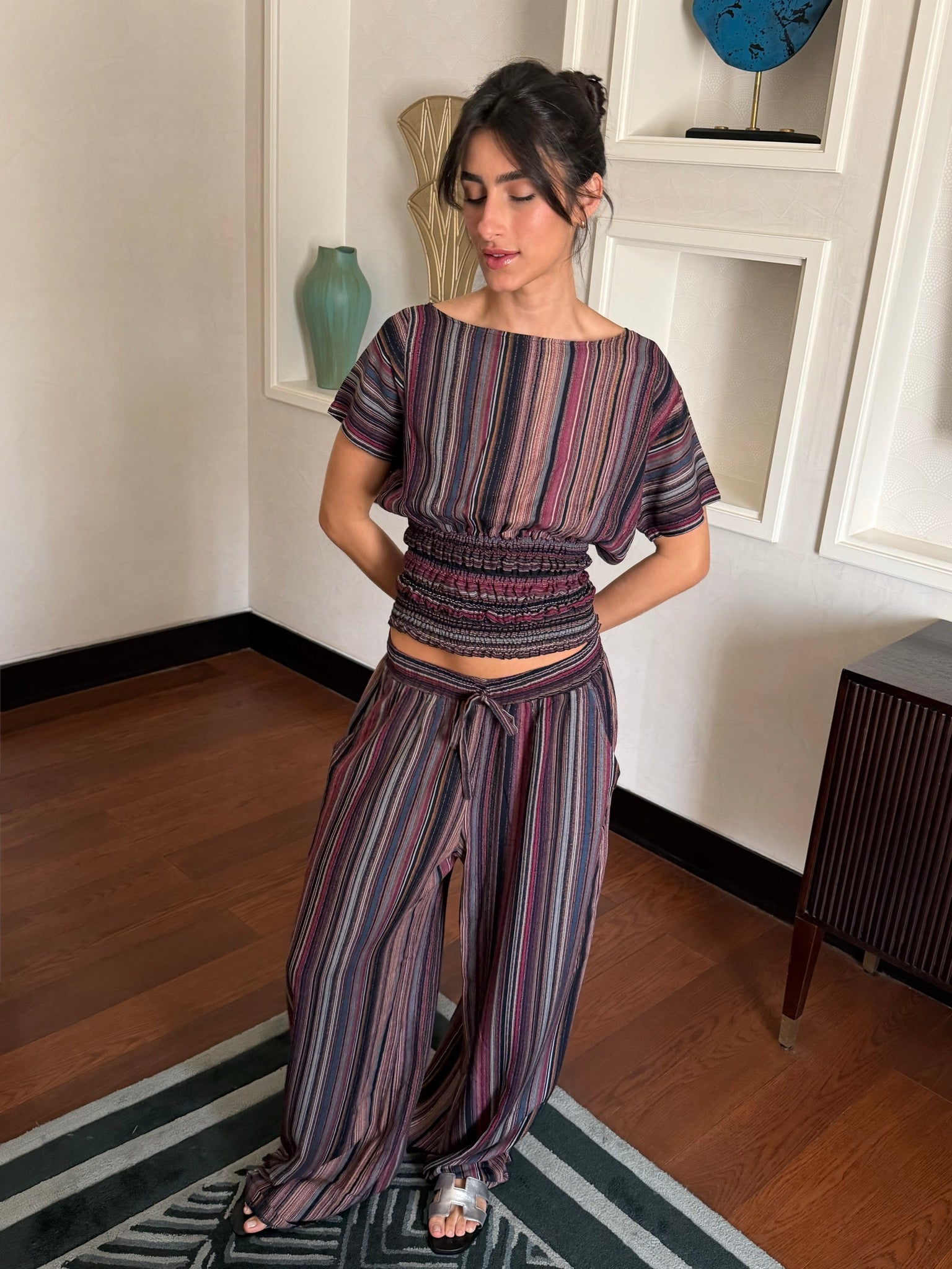 On The Go Striped Pants