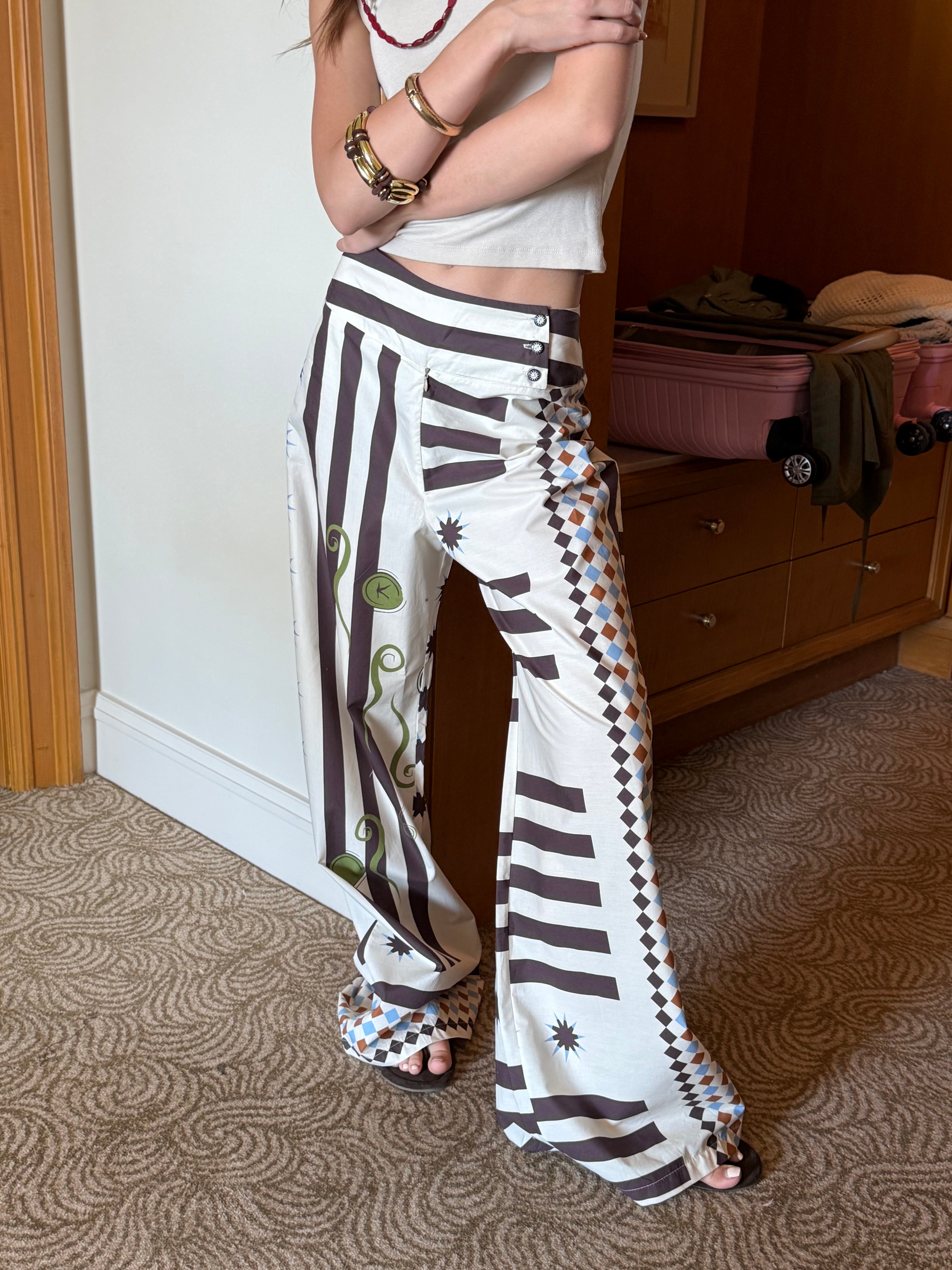K Print Pants