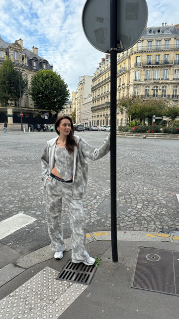 grey tie dye jacket