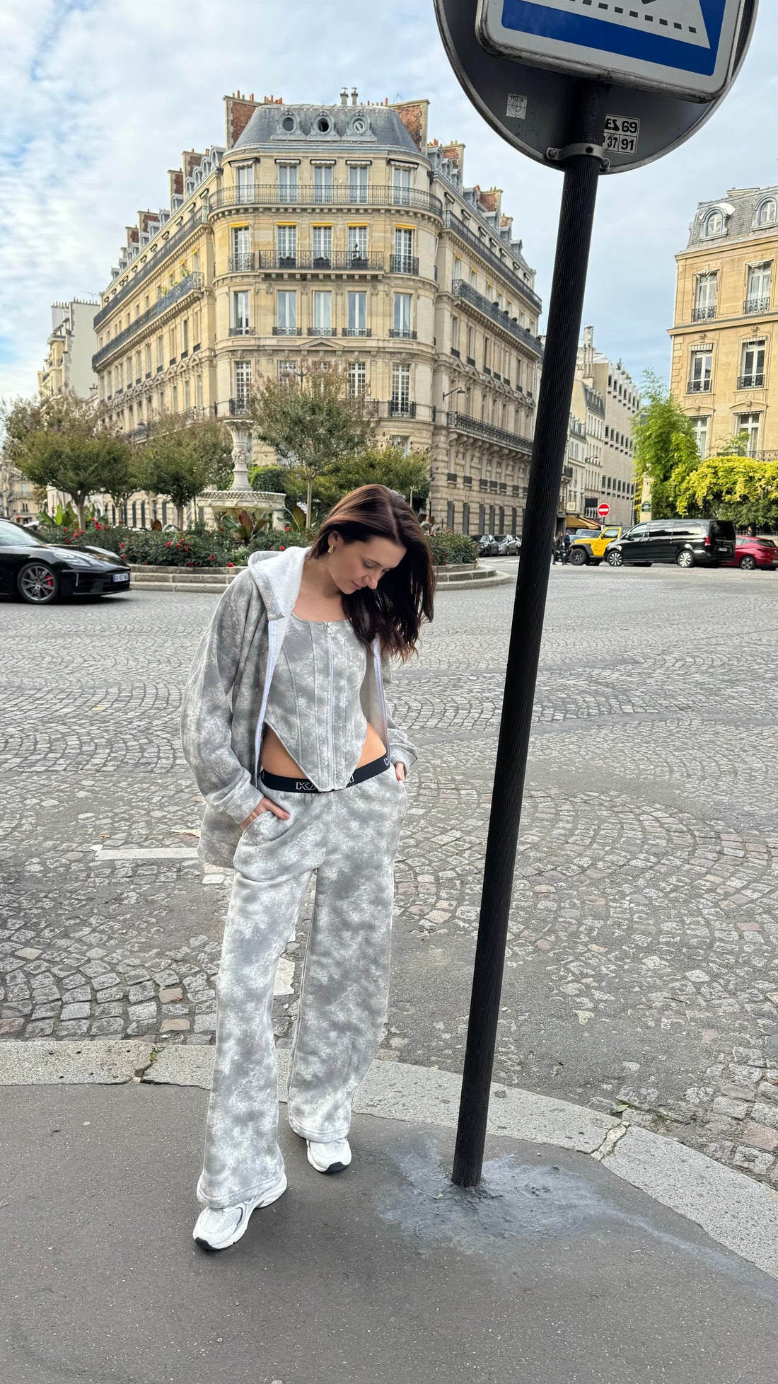 grey tie dye jacket