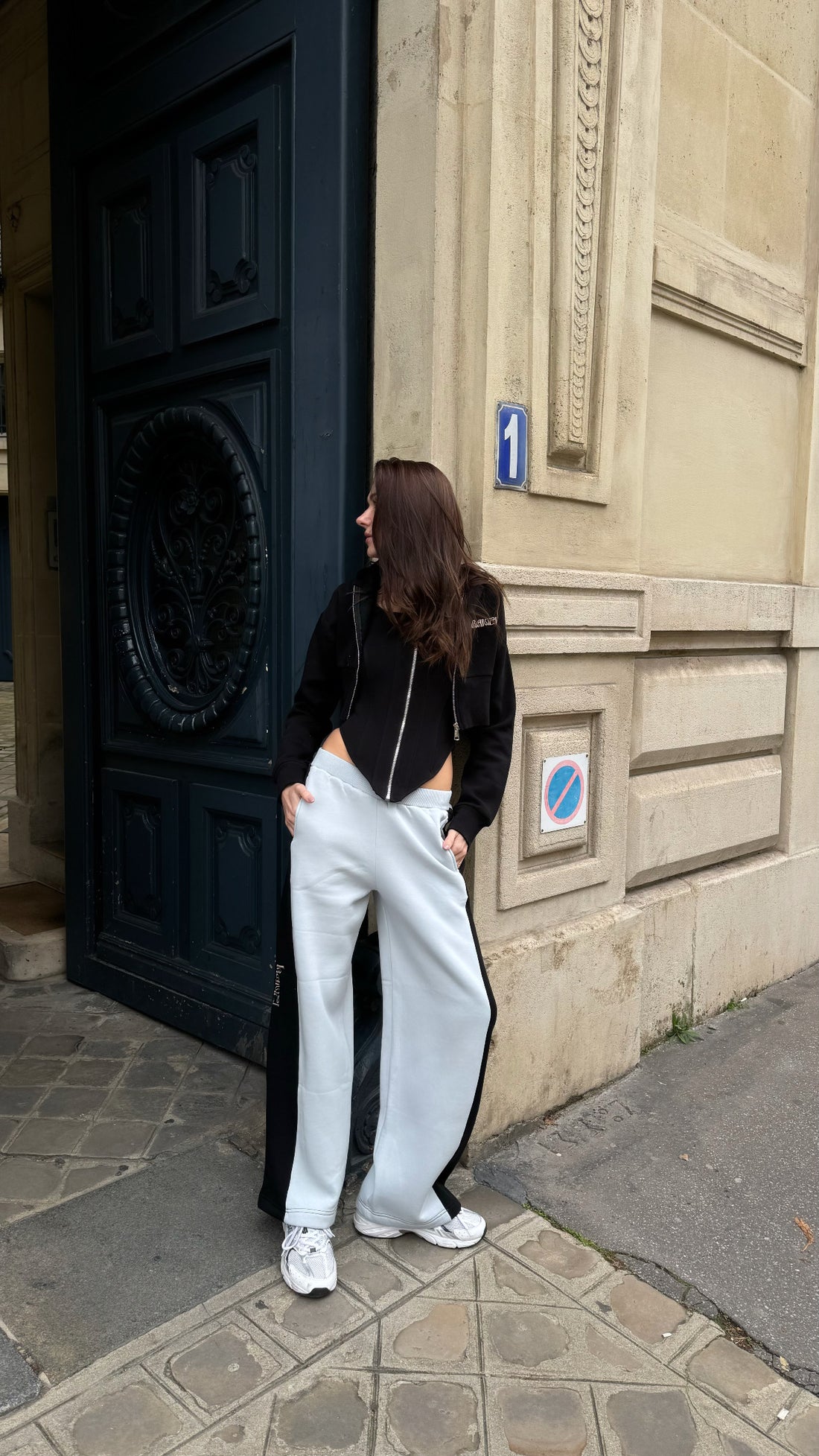 ice grey wide leg