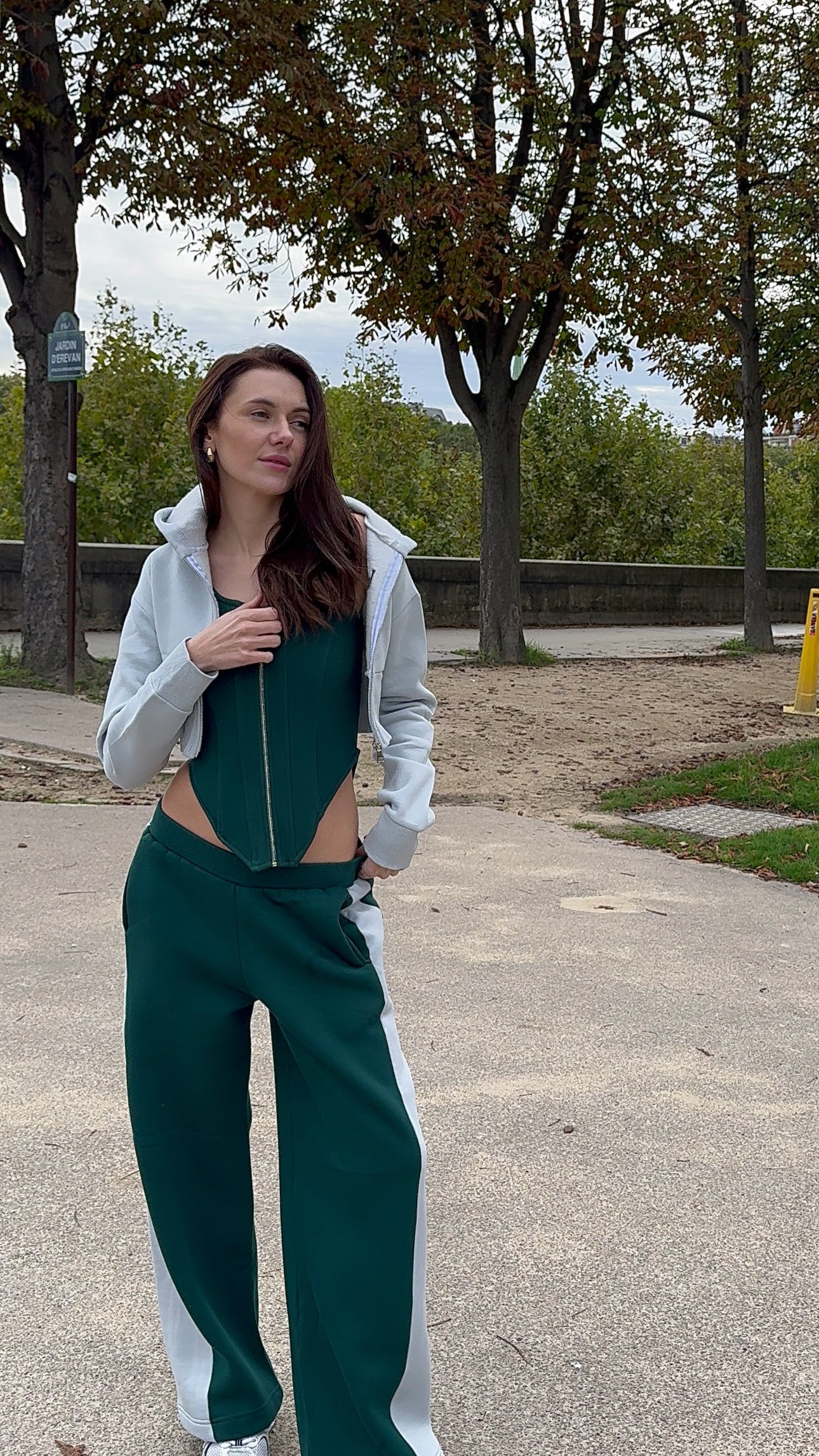 emerald cropped jacket