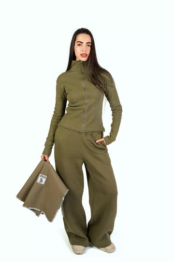 olive zipper jacket