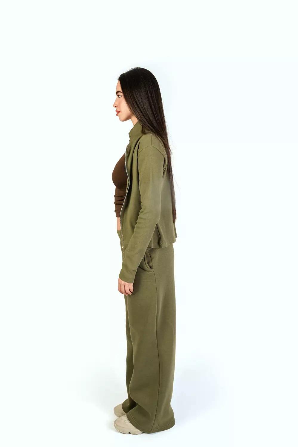 olive zipper jacket
