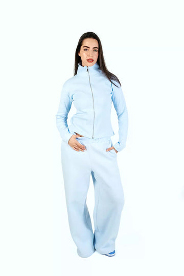 baby blue zipper jacket