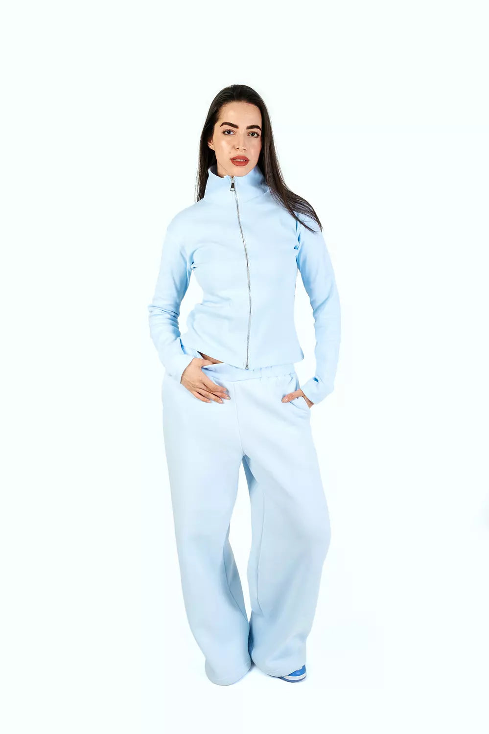 baby blue zipper jacket