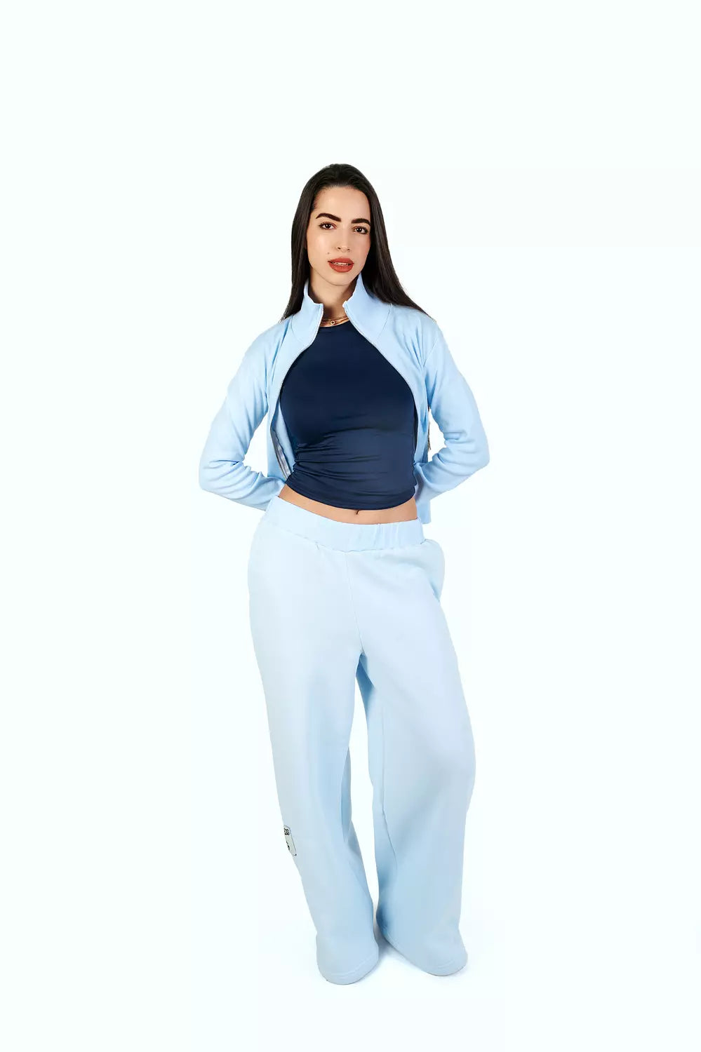 baby blue zipper jacket