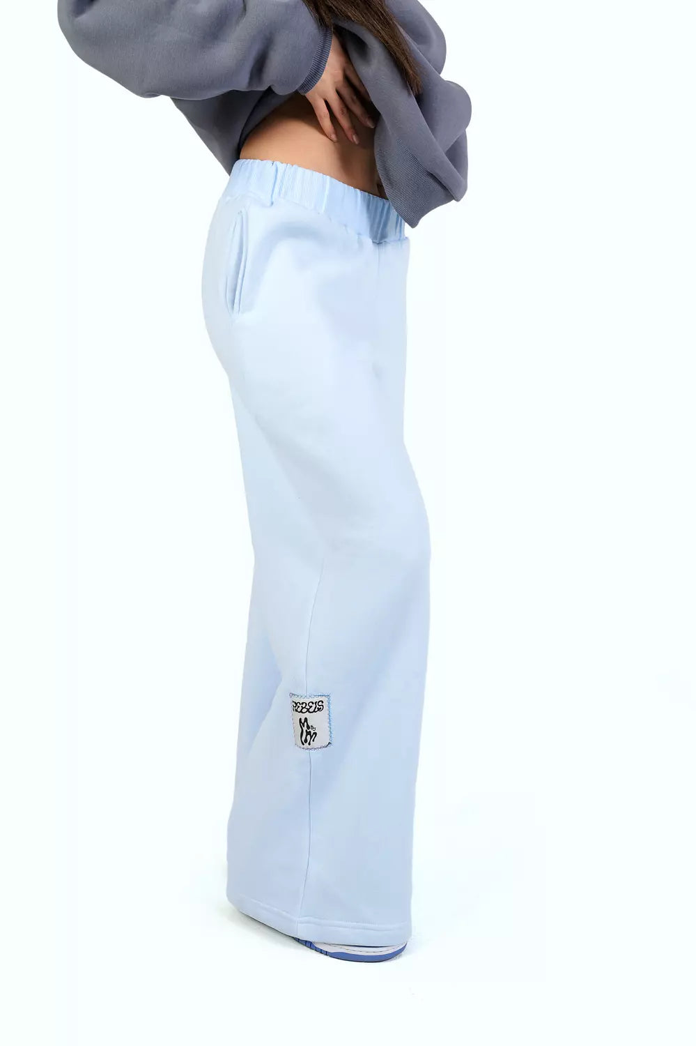 baby blue wide leg