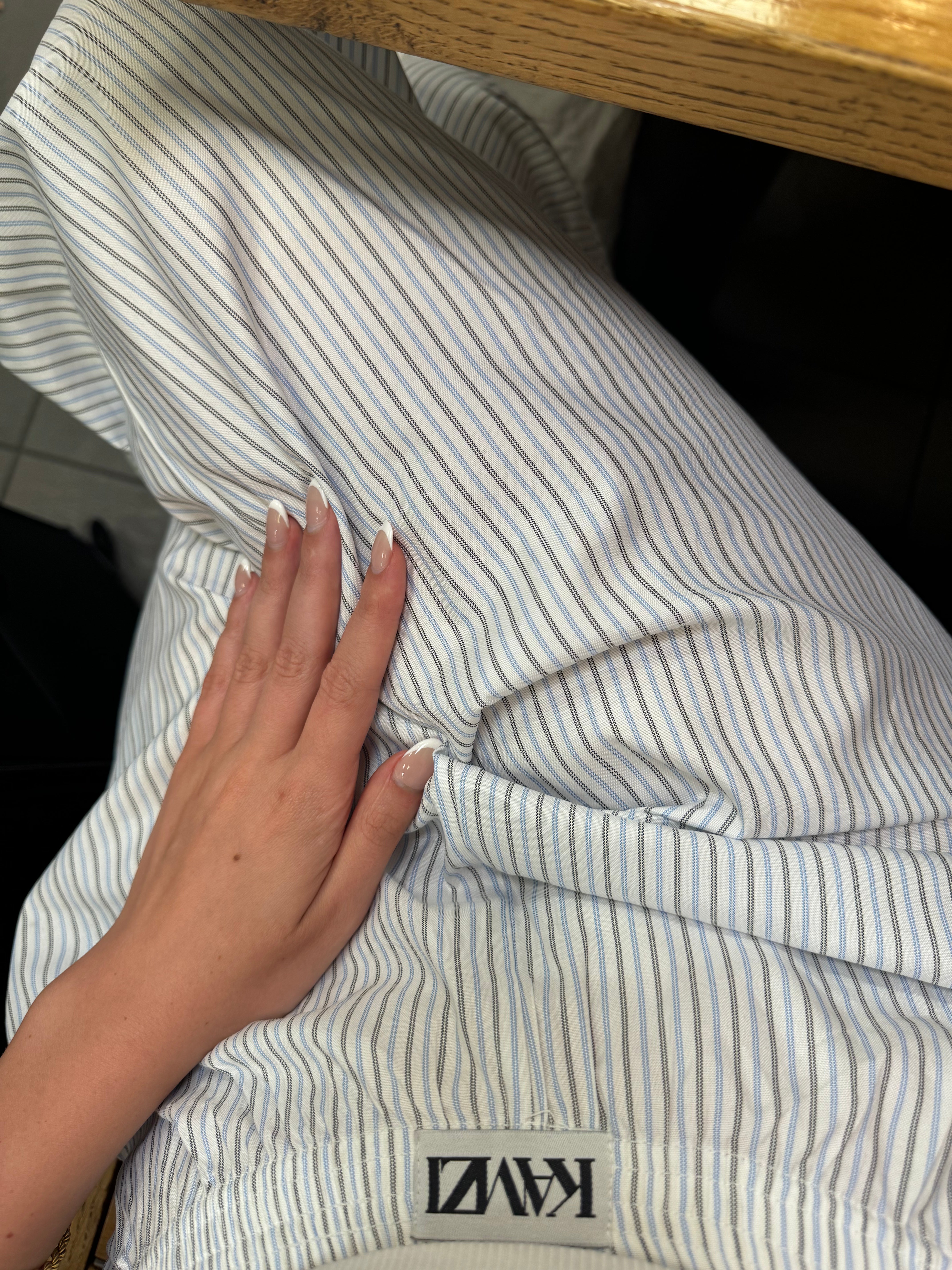 White striped pants