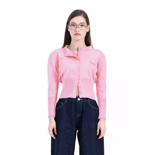baby pink buttoned jacket