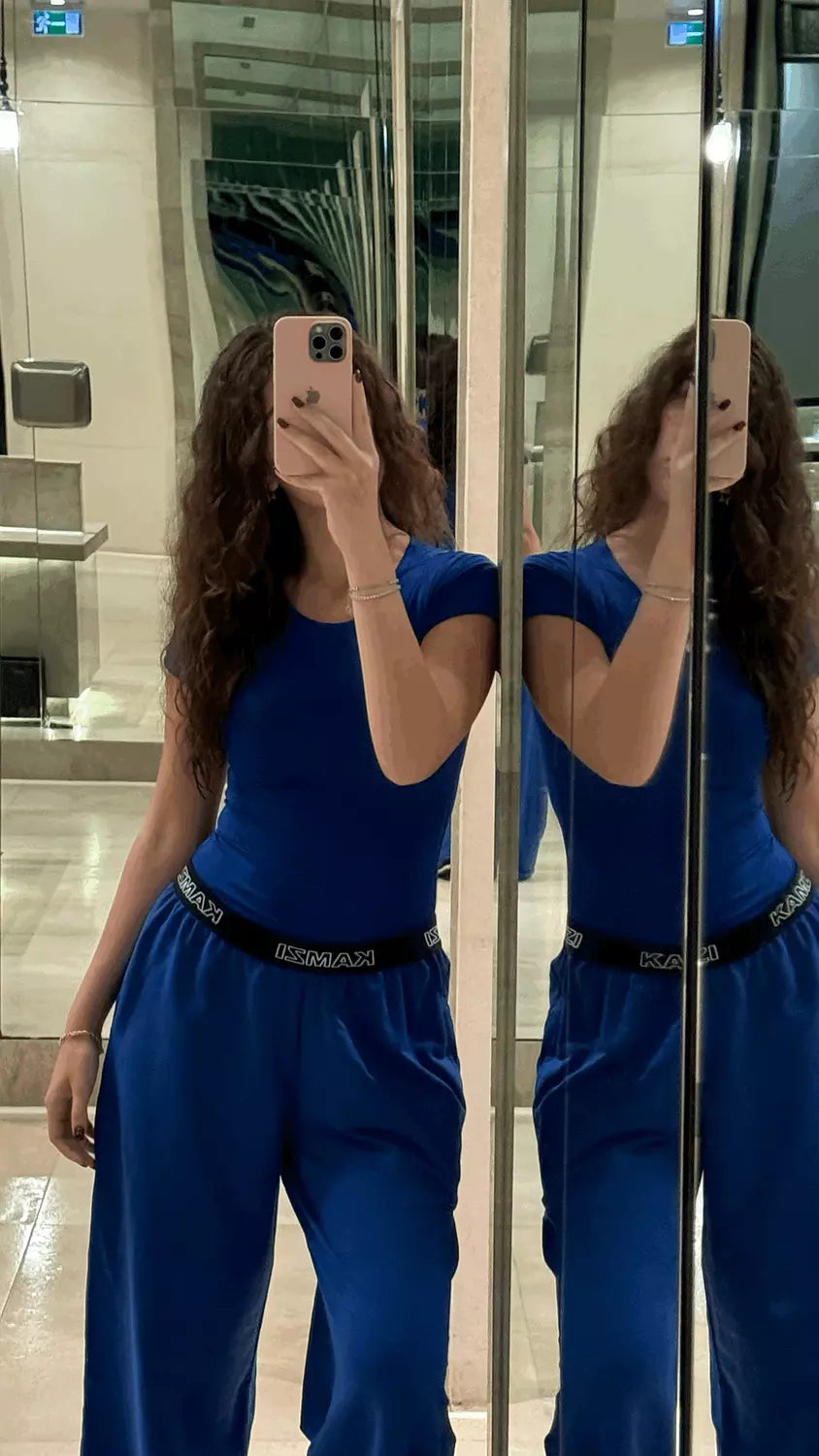 royal blue sculpting top