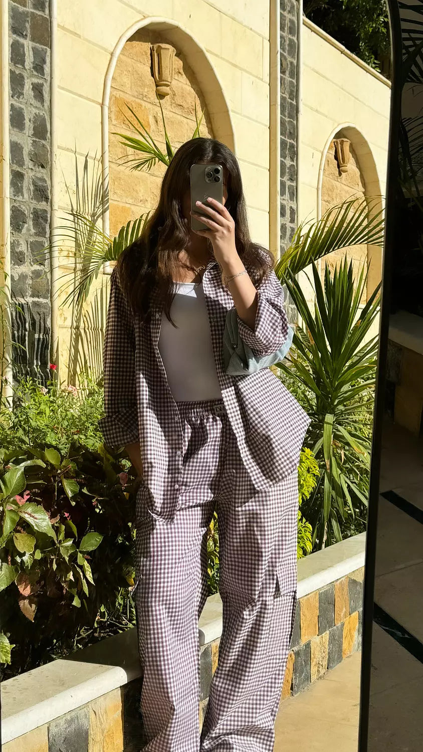 purple gingham chemise