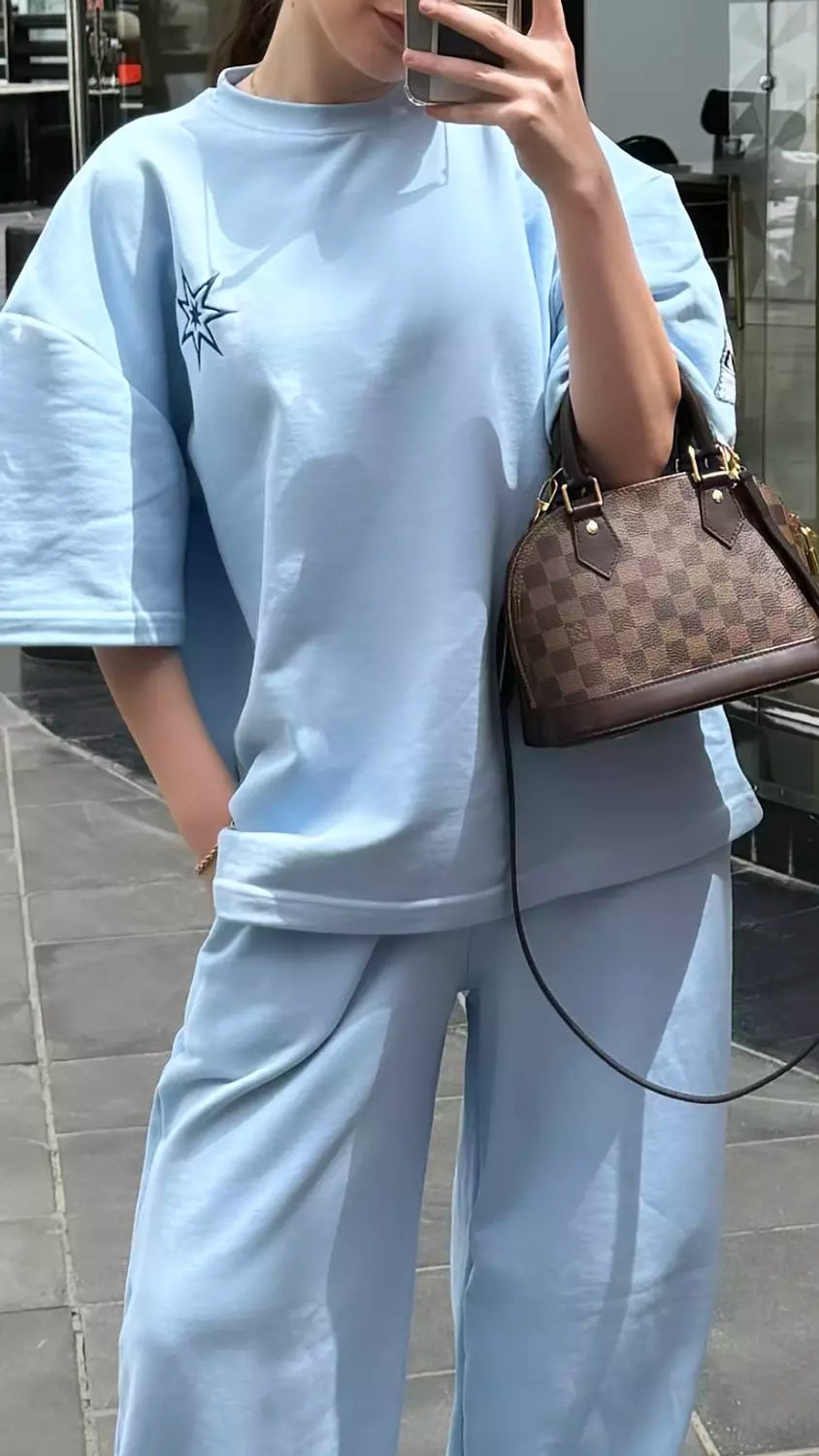 baby blue oversized tshirt