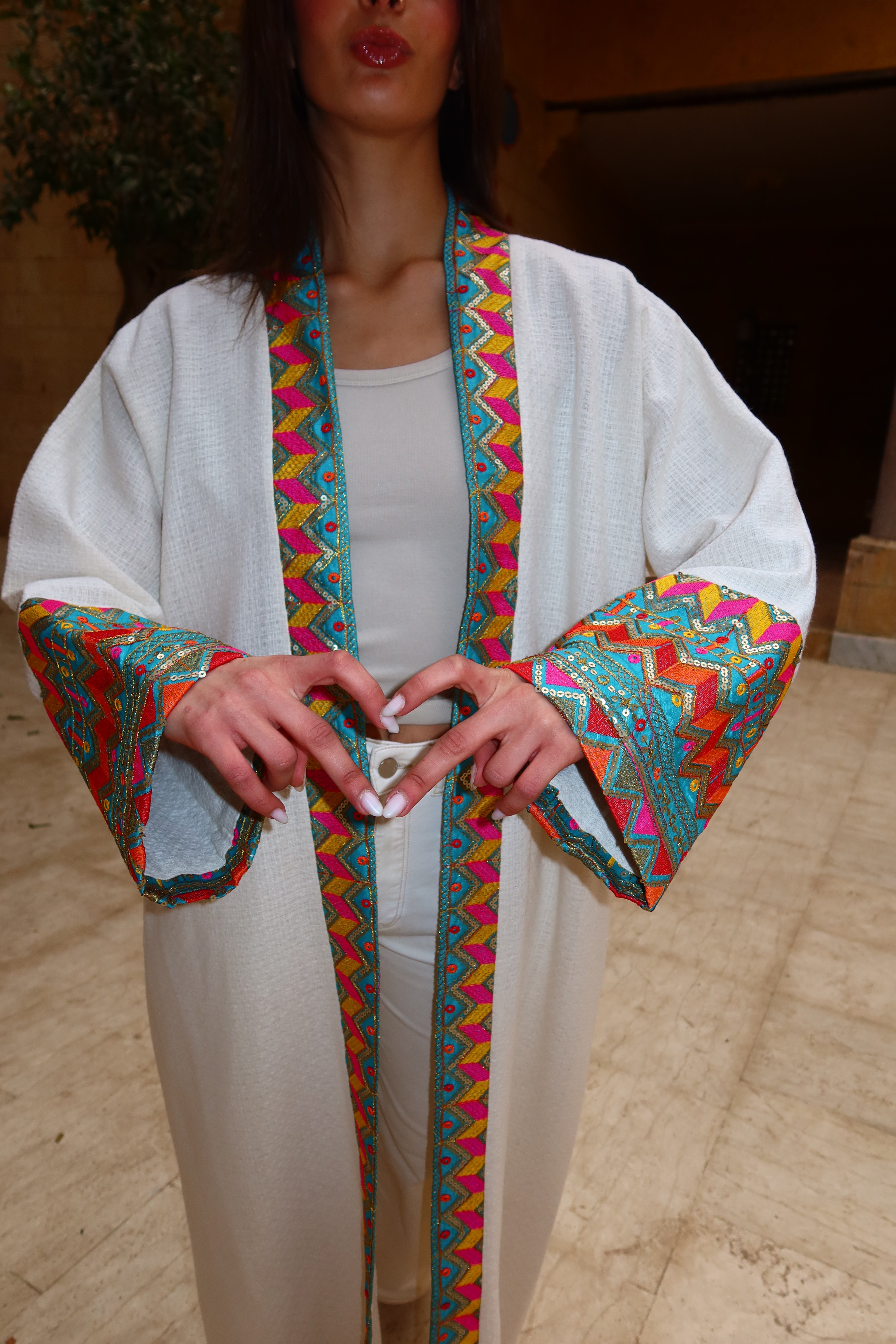 Mosaic pastel kaftan