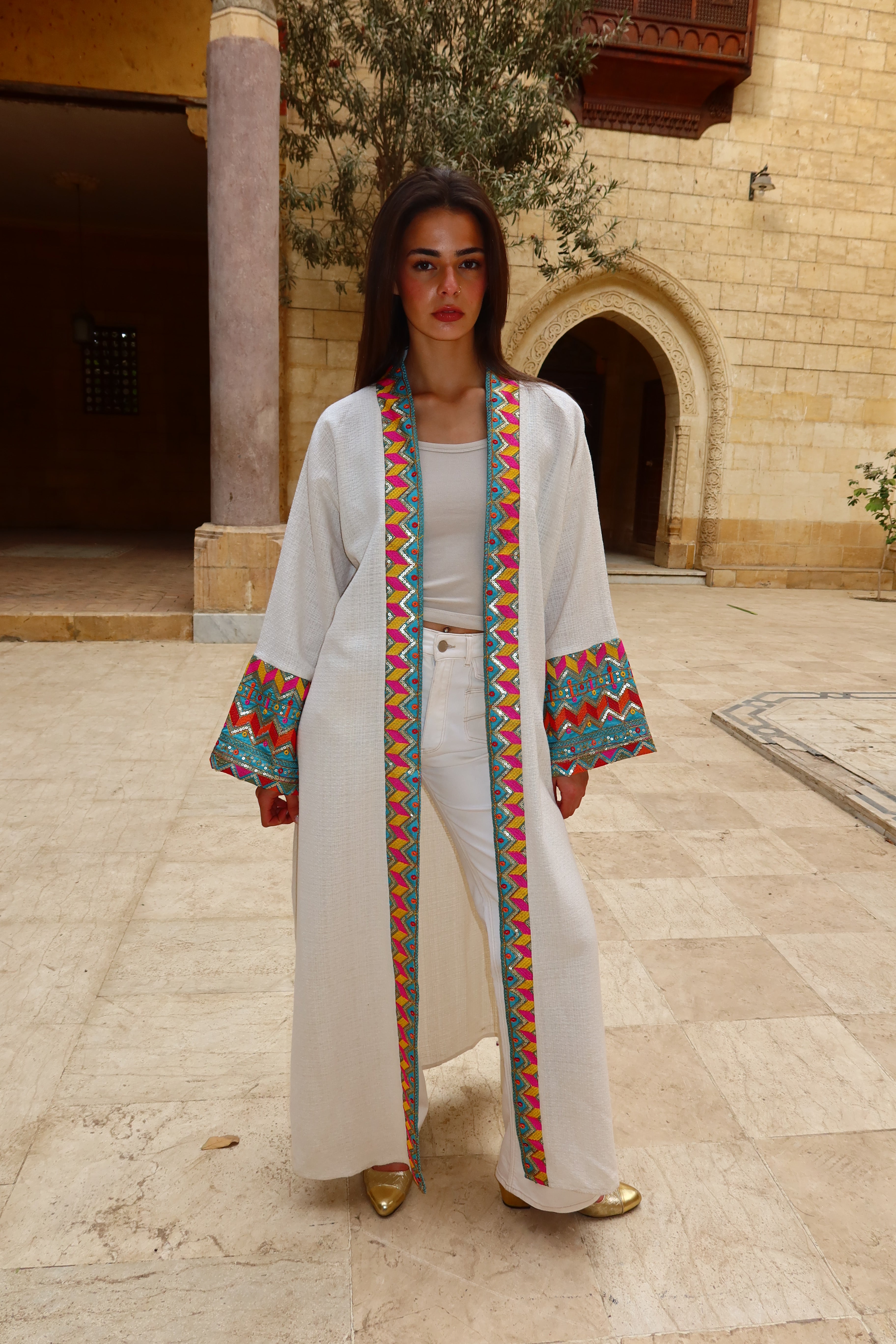 Mosaic pastel kaftan