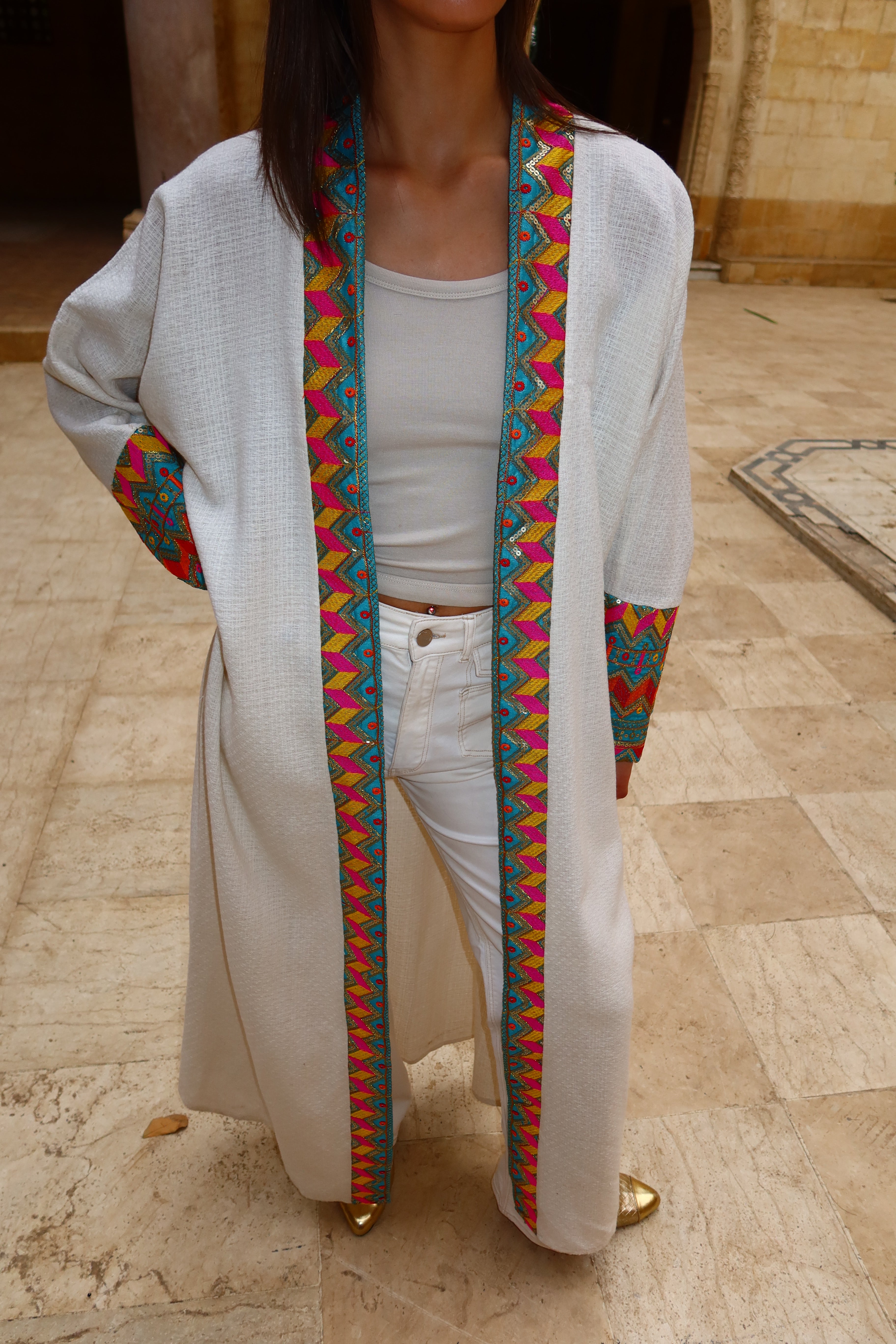 Mosaic pastel kaftan