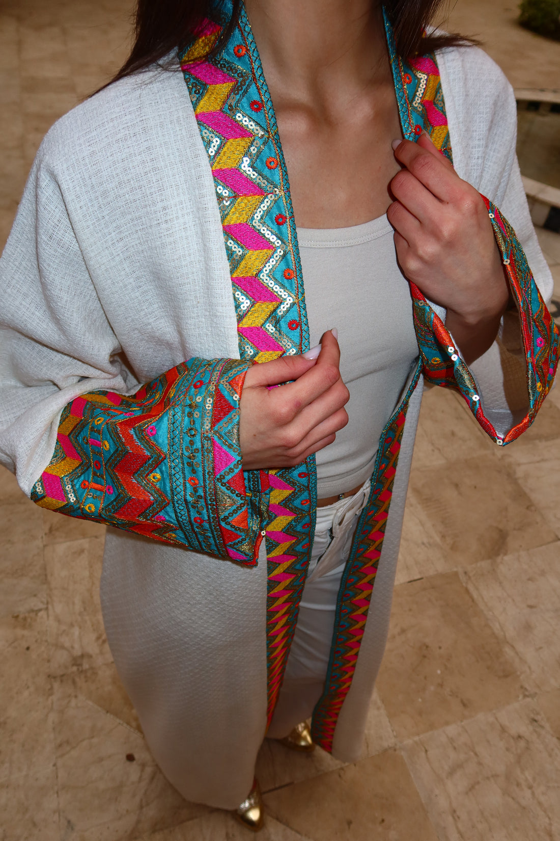 Mosaic pastel kaftan