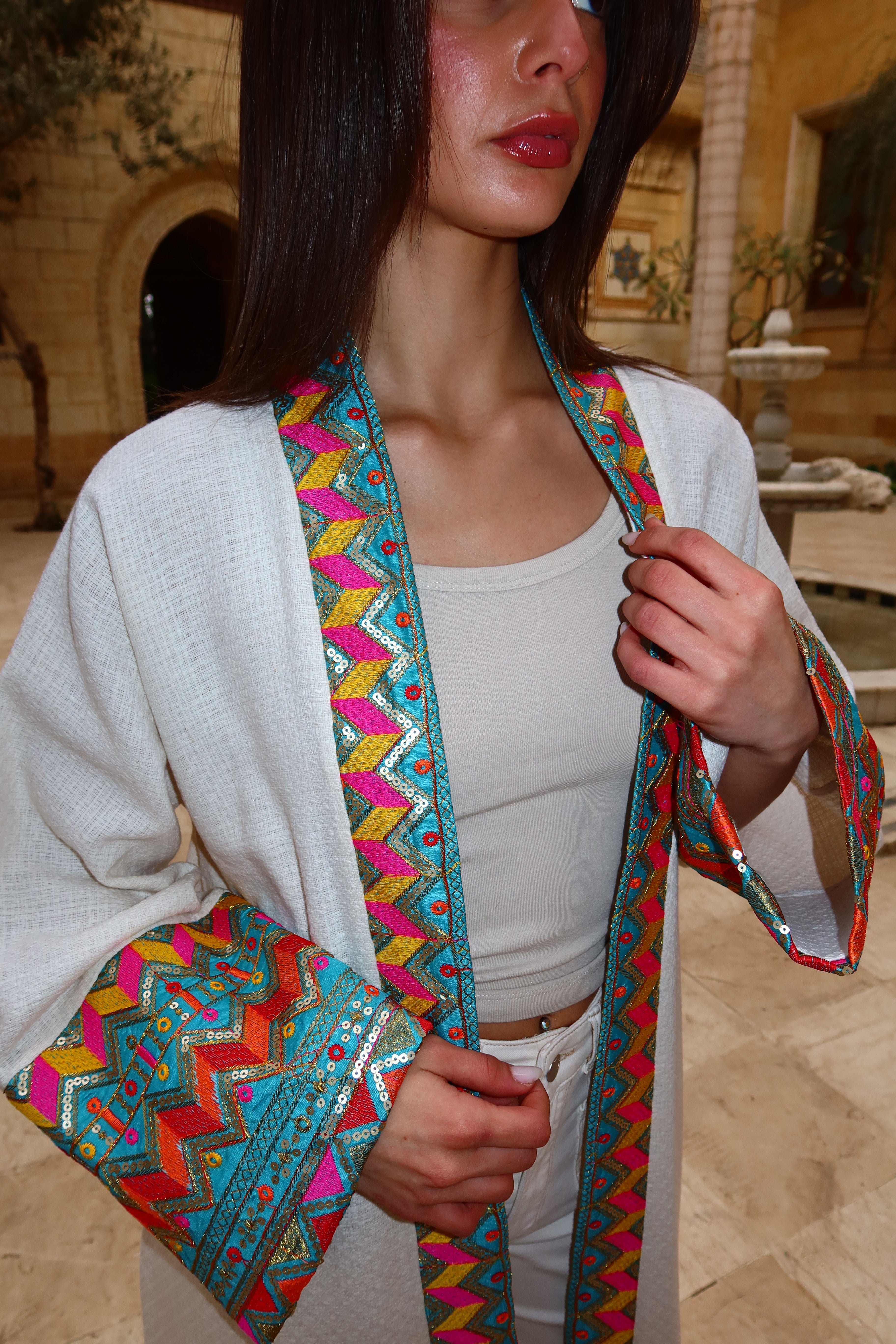 Mosaic pastel kaftan