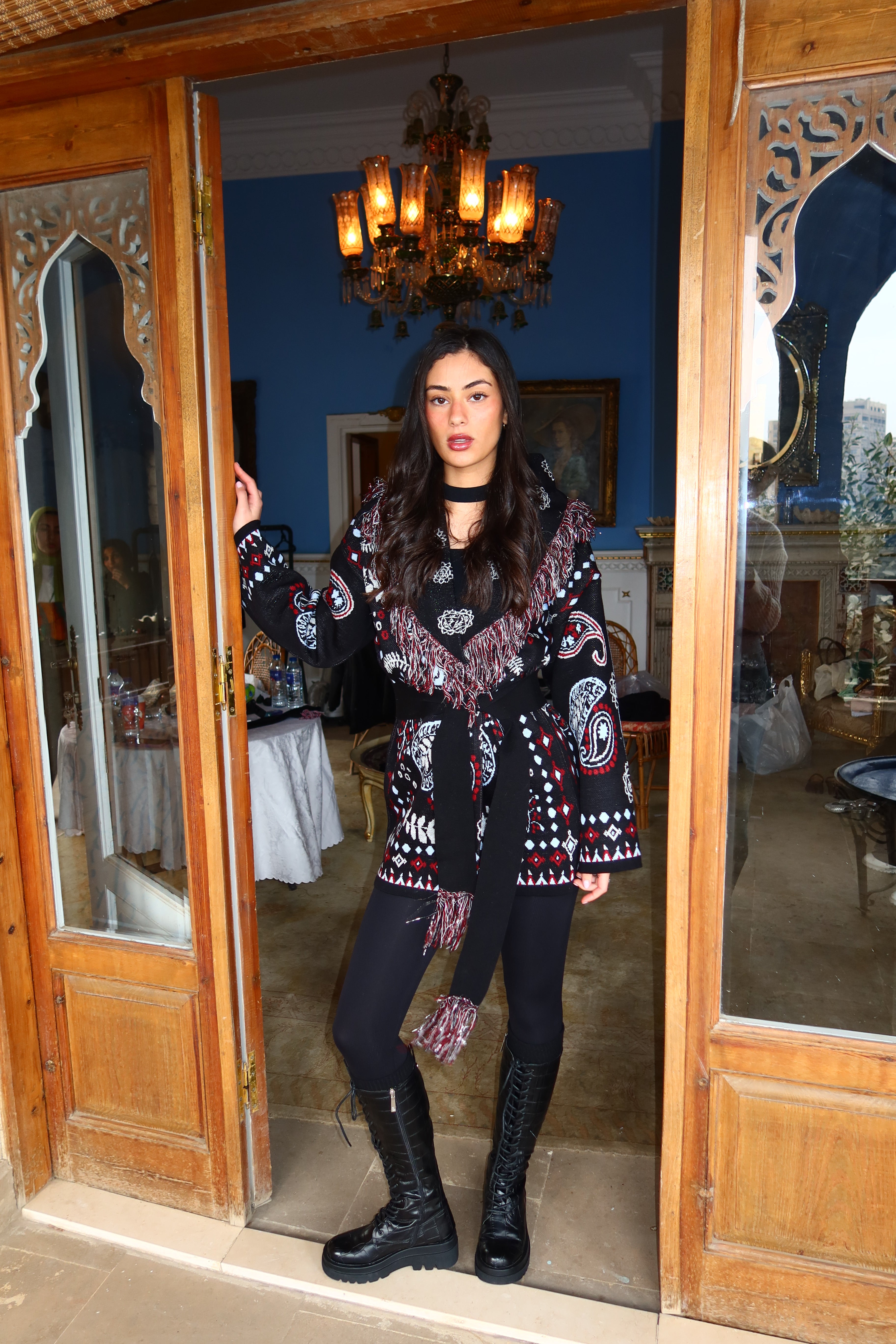 Black Aurora Knit Cardigan